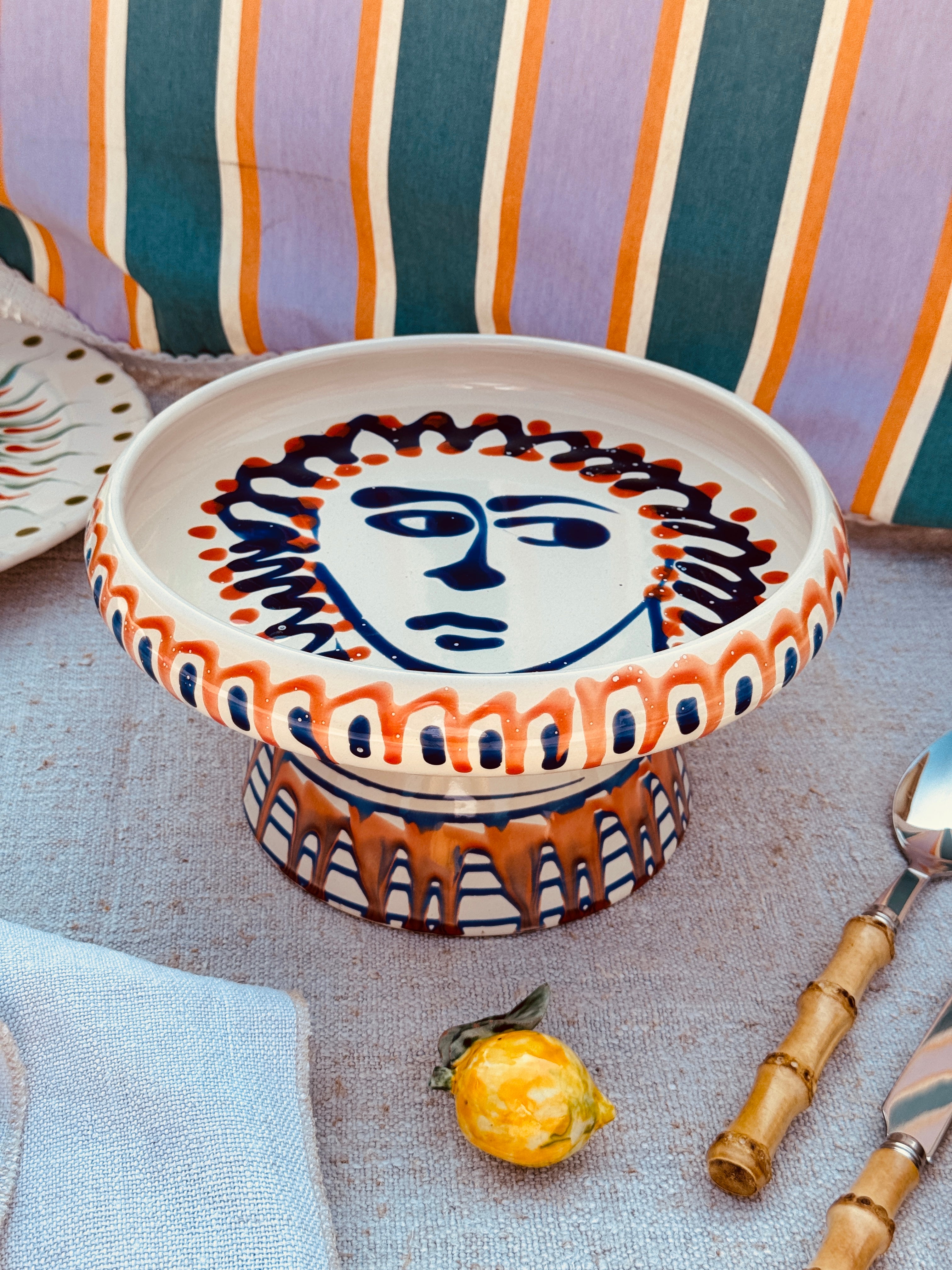 Psychodelic Viso Frisbee High Plate - 25cm UNIQUE PIECE - ONLY 1 X AVAILABLE