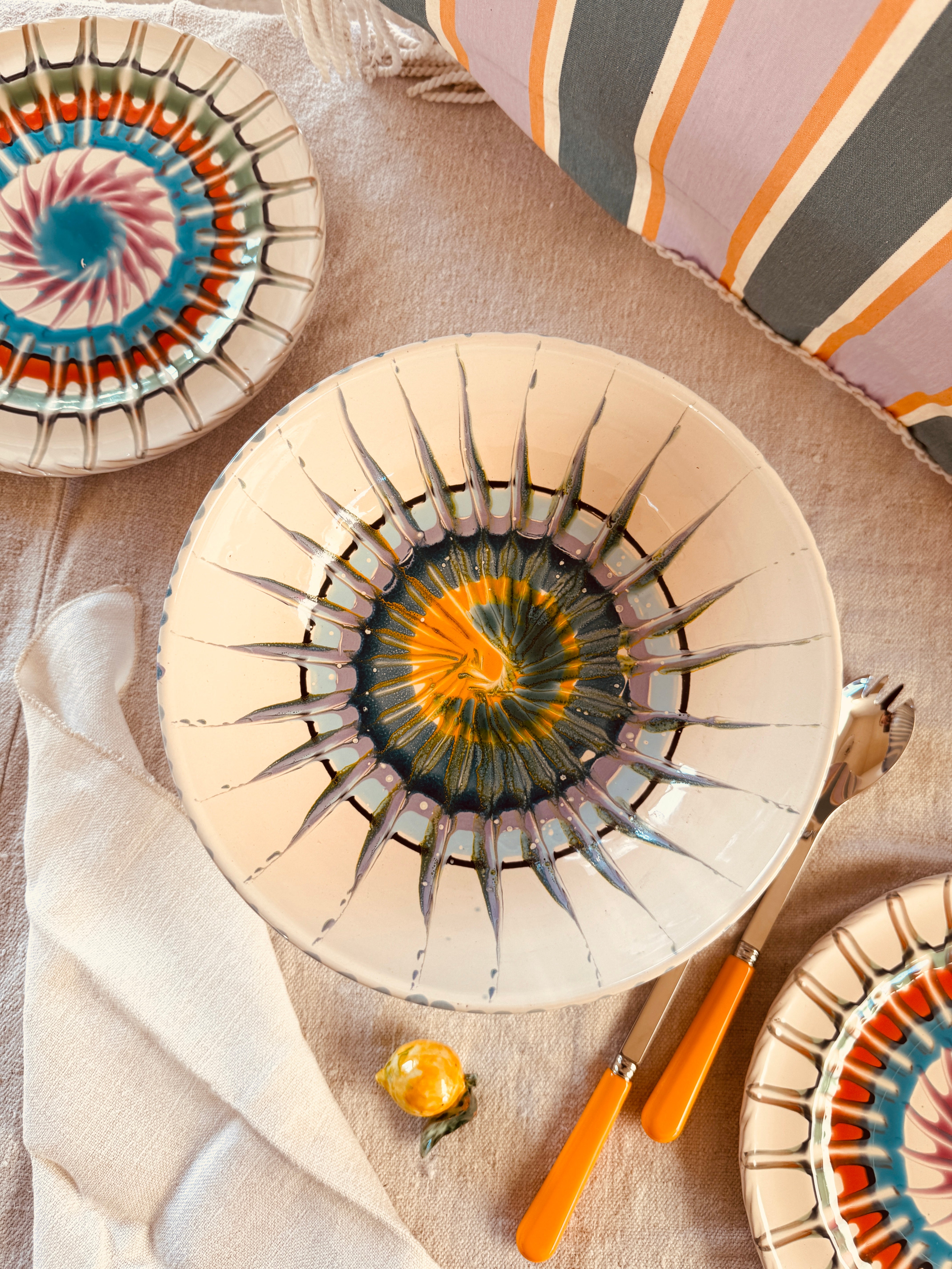 hohe Schale mit Fuß - 26cm "Unique Piece"