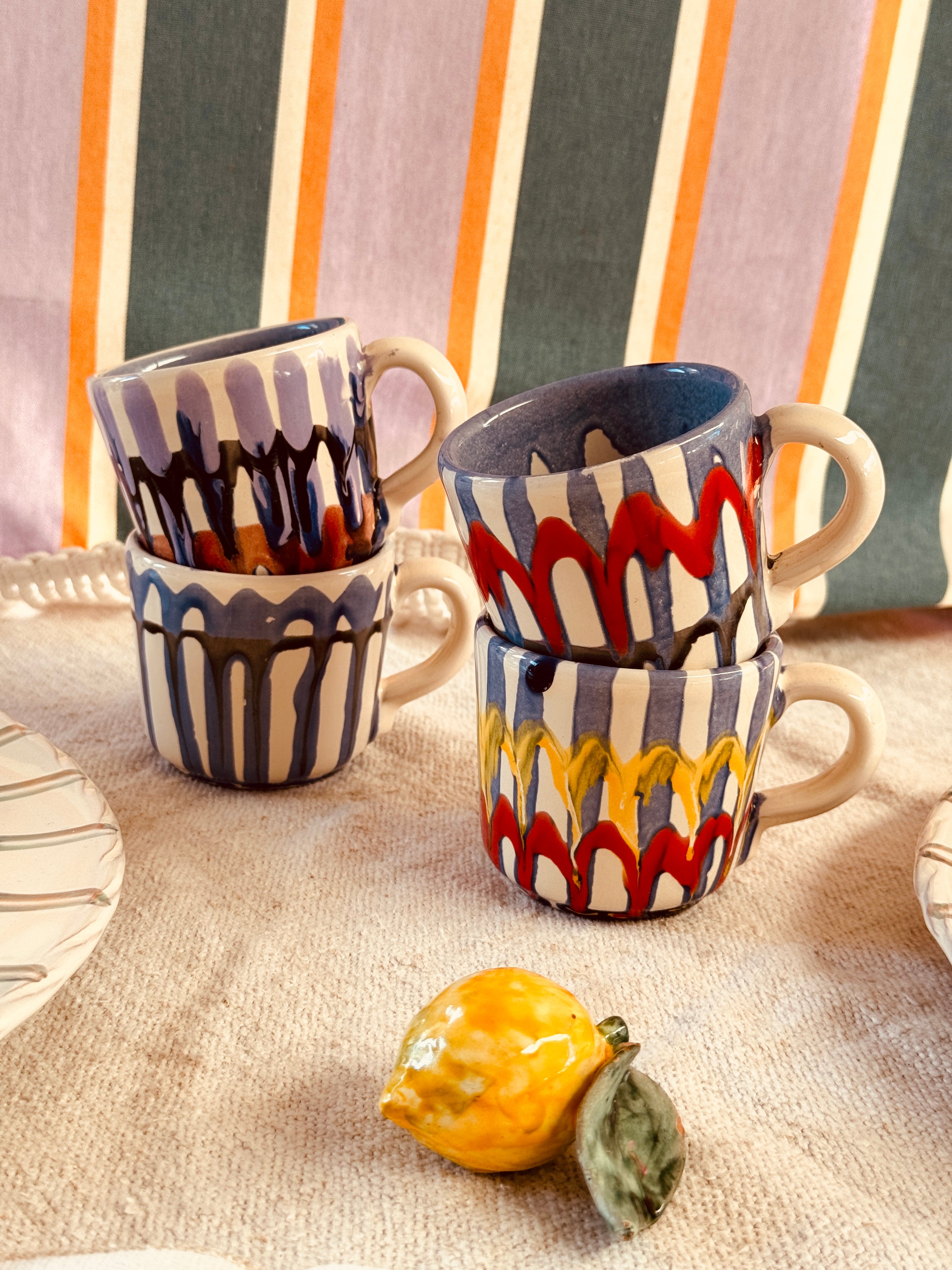 4er Set "Mix&Match" Espresso Becher mit Henkel