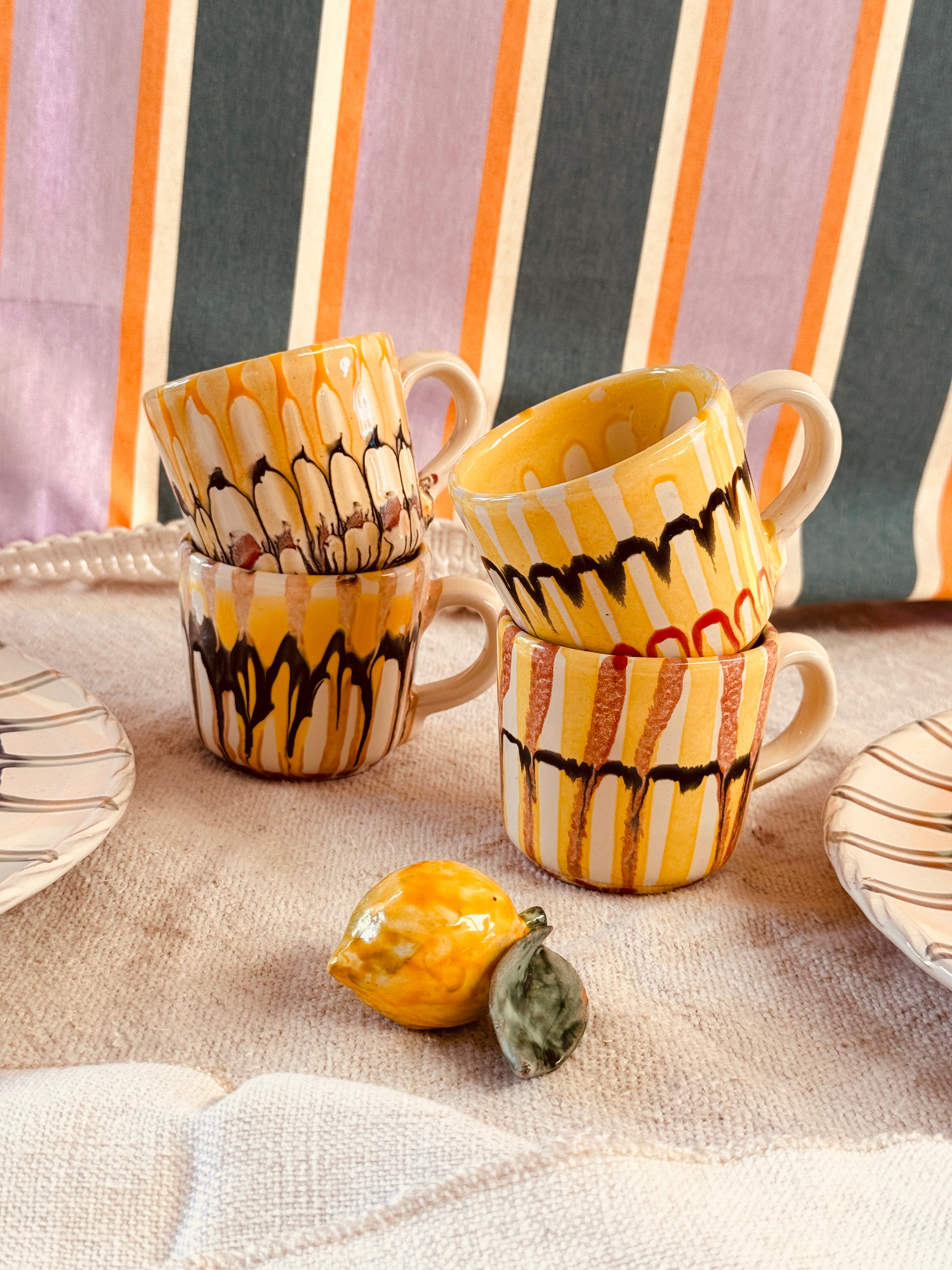 4er Set "Mix&Match" Espresso Becher mit Henkel