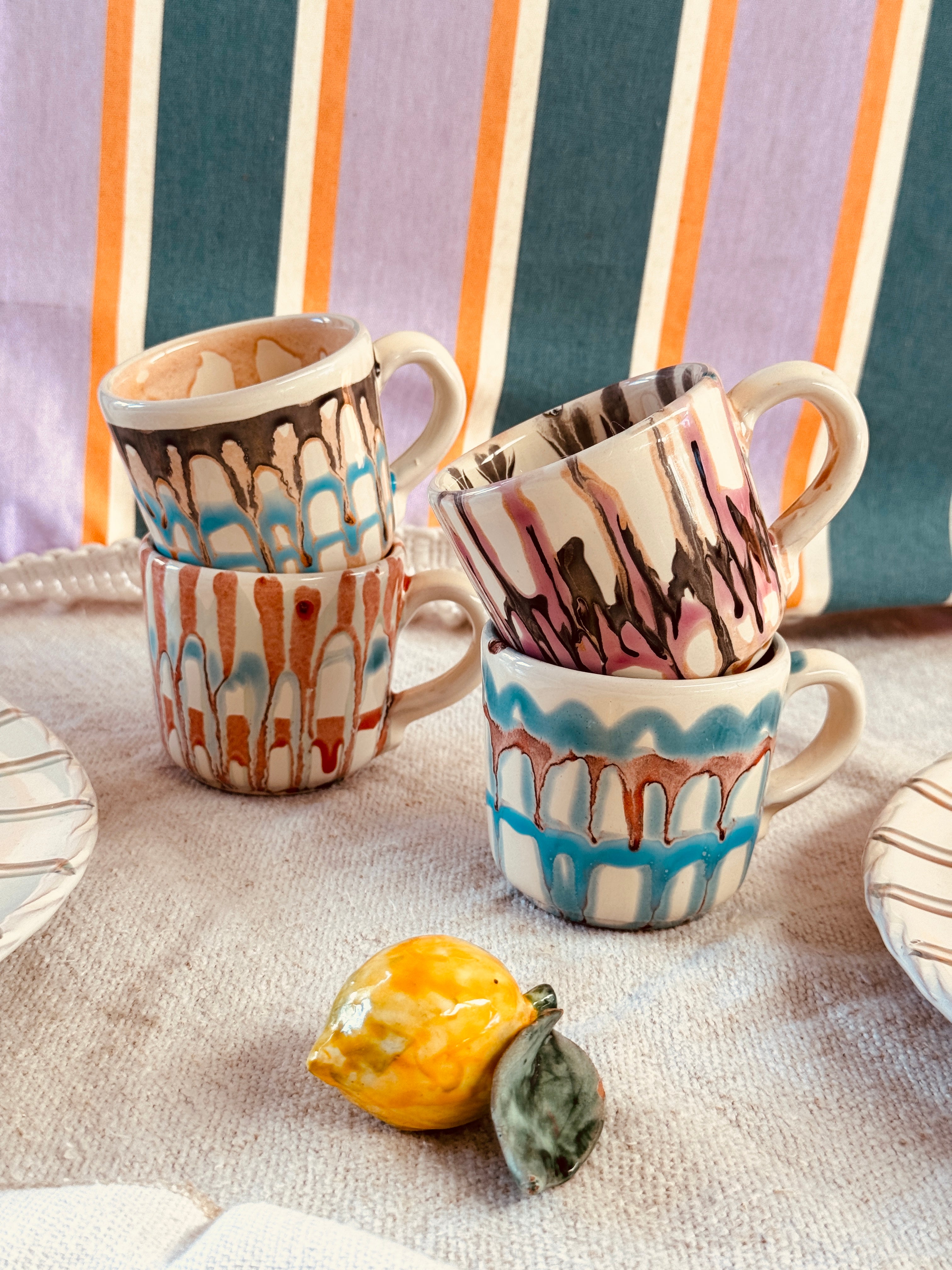 4er Set "Mix&Match" Espresso Becher mit Henkel