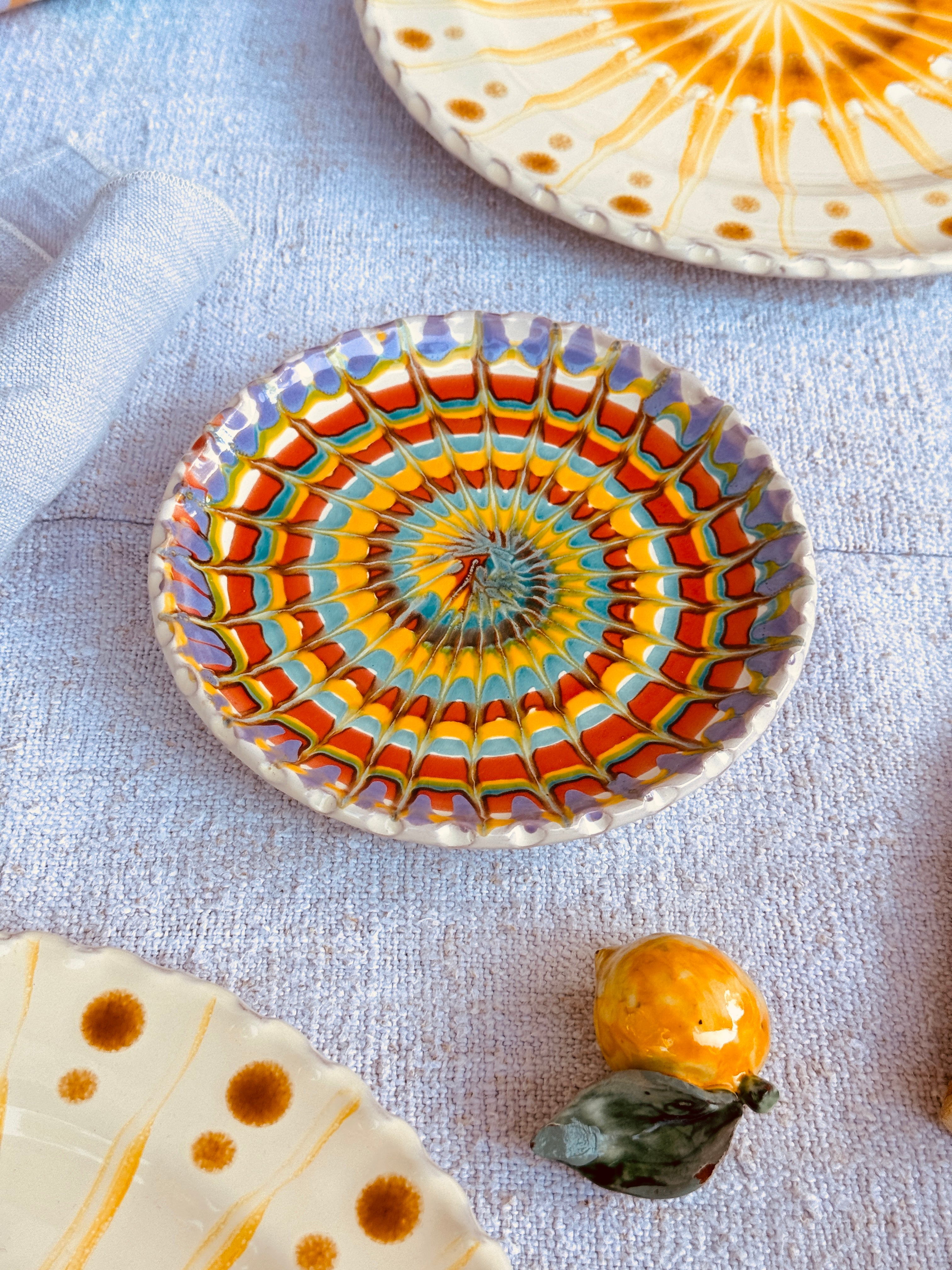 Handgefertigter kleiner Teller 16 cm | Dessert- & Brotteller