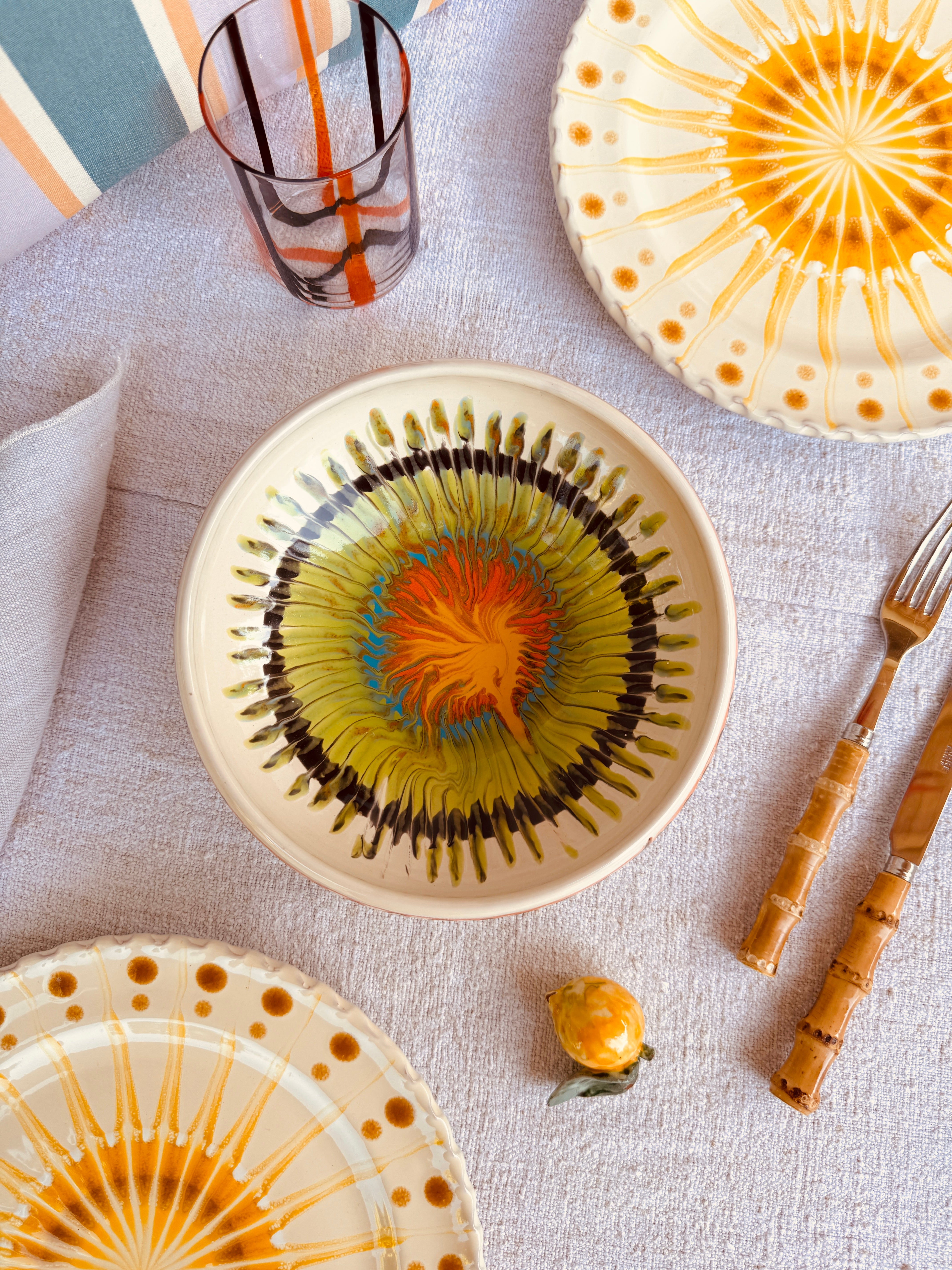 UNIQUE PIECE Psychodelic Bowl – 21 cm “Bordo Tornito”