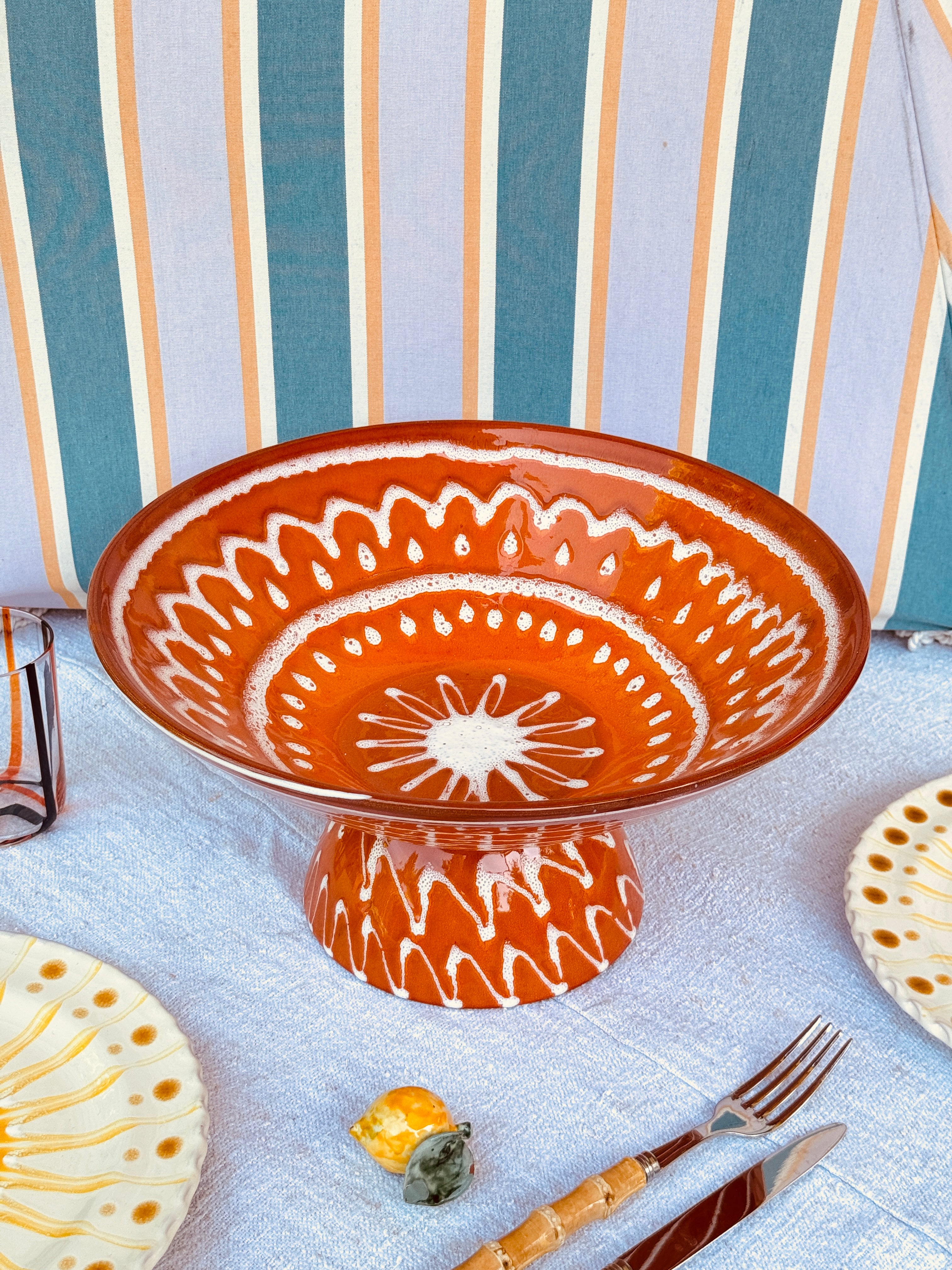 Unique Art Object – "Konic" Psychodelic High Bowl, 35 cm