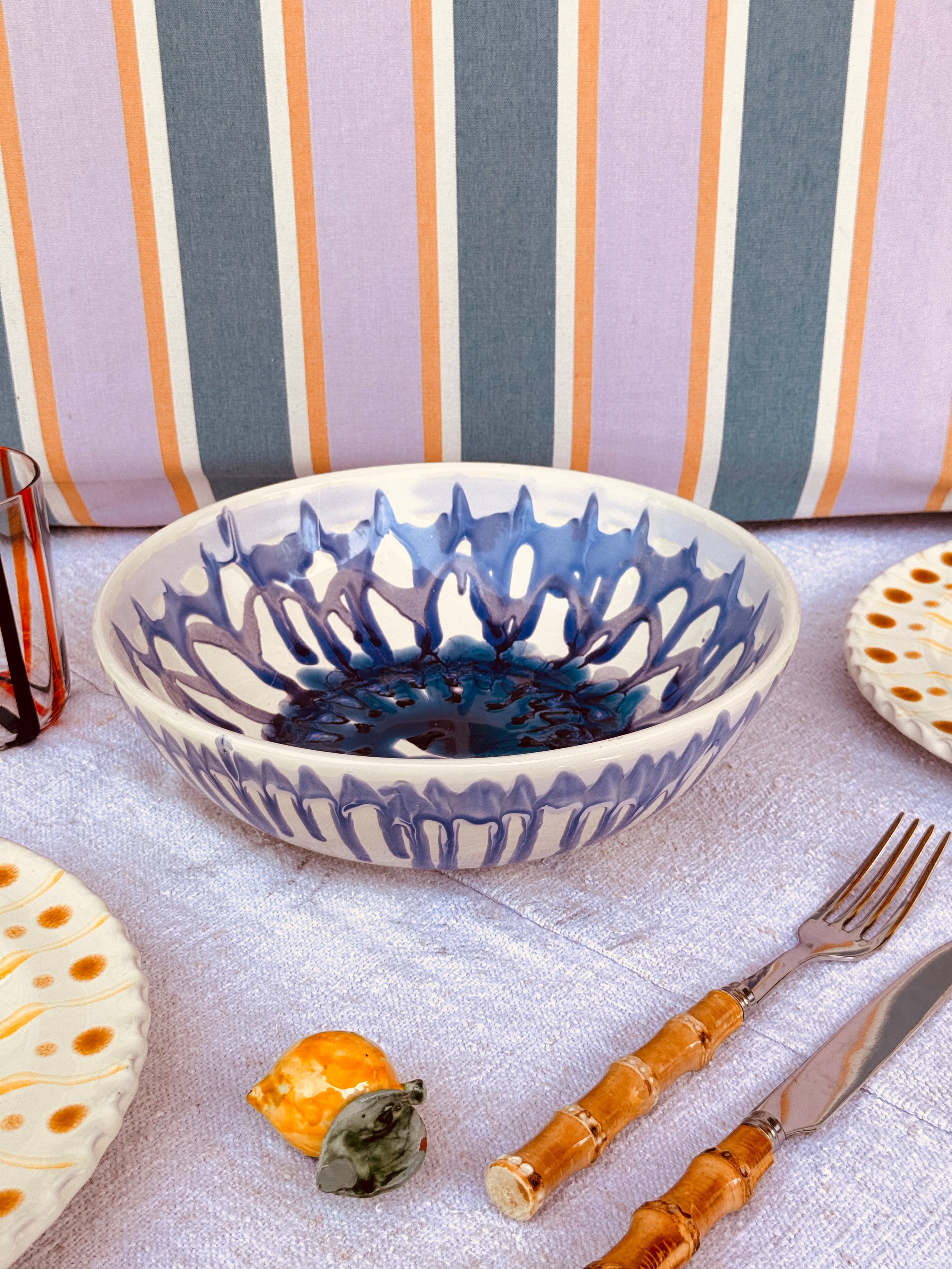 Handmade Italian Salad Bowl 26 cm | Ceramic Serving Bowl (Unique Piece)