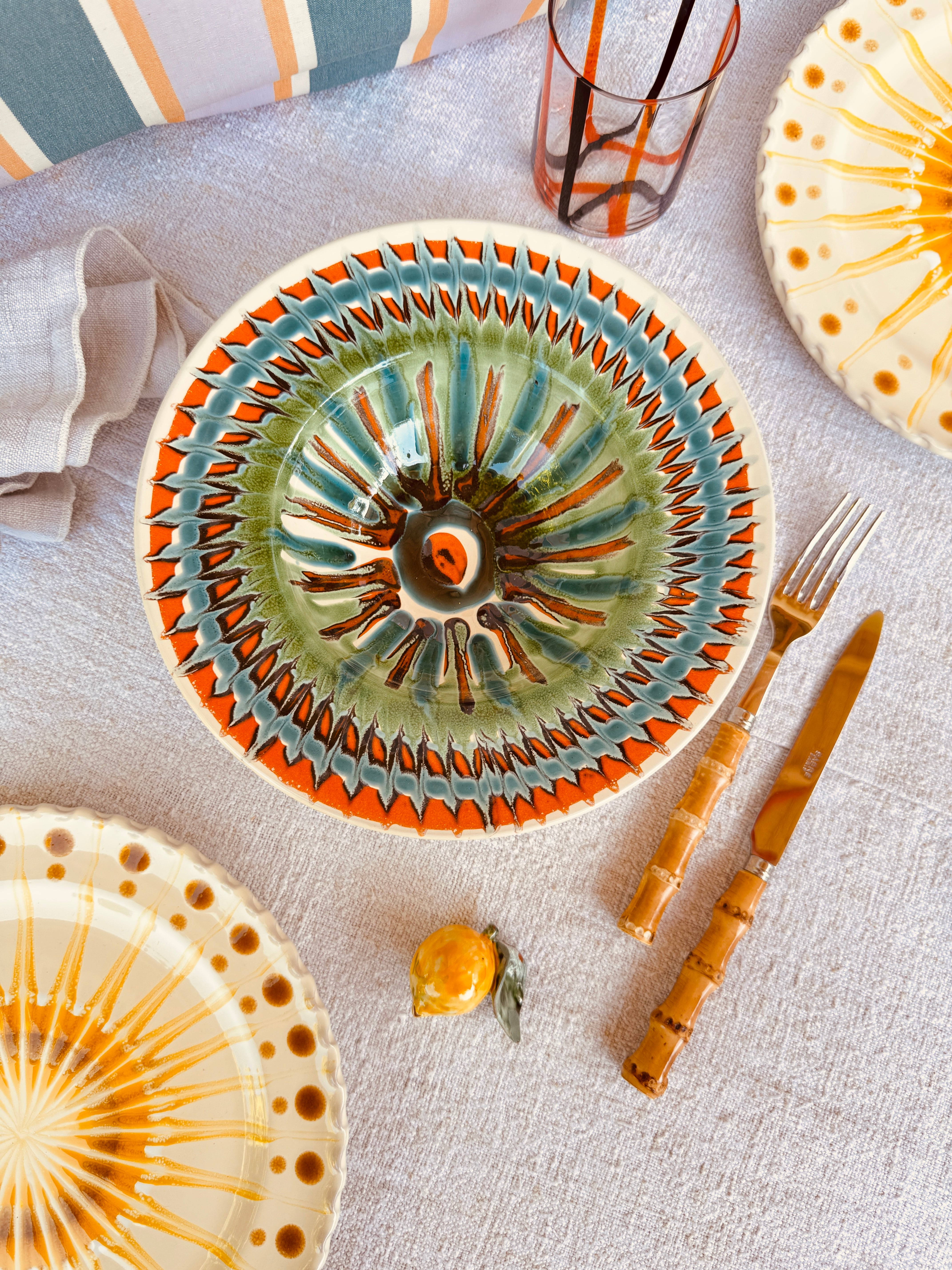 Handmade Italian Pasta Bowl 25 cm | Cappello di Prete
