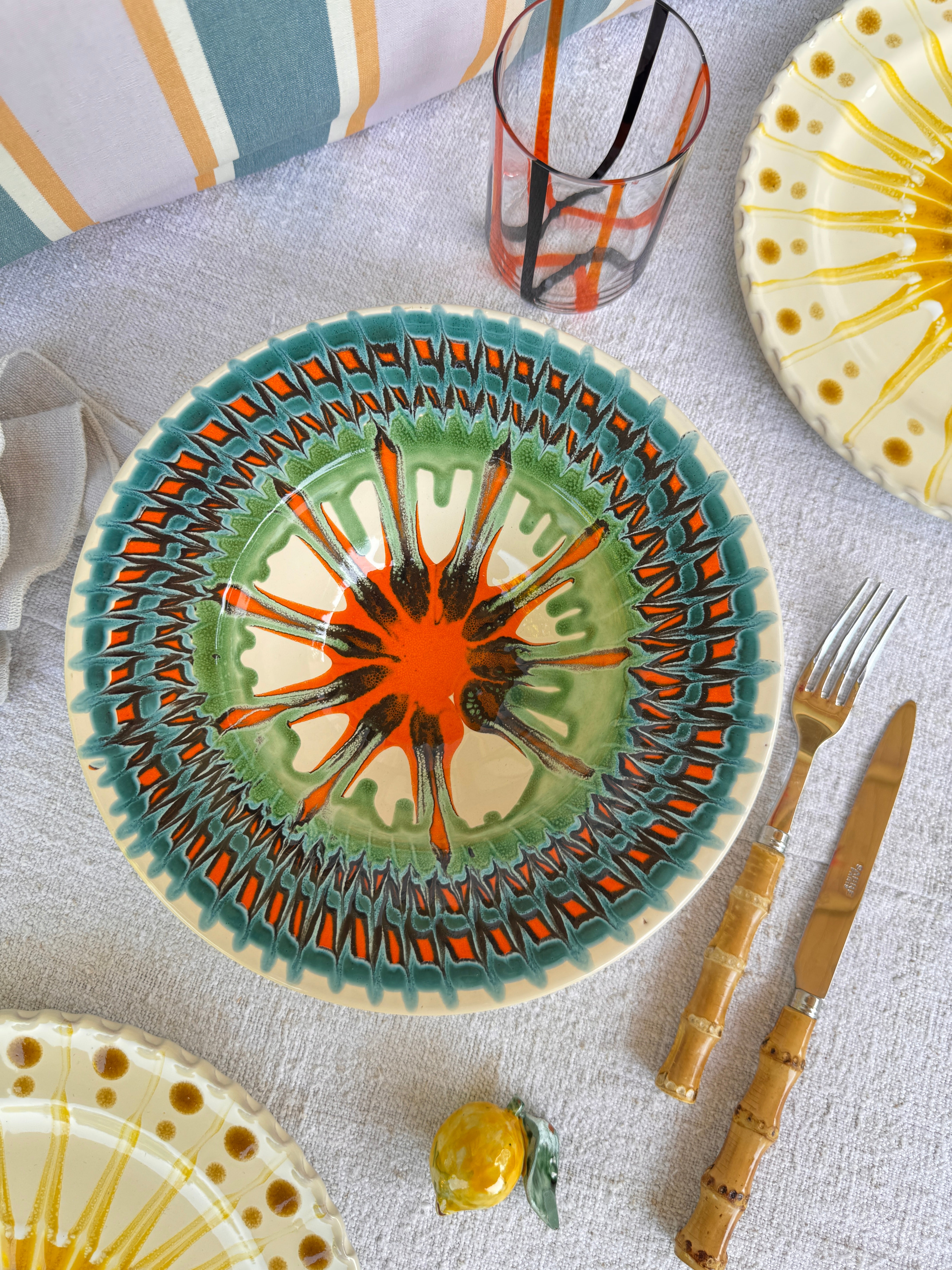 Handmade Italian Pasta Bowl 25 cm | Cappello di Prete