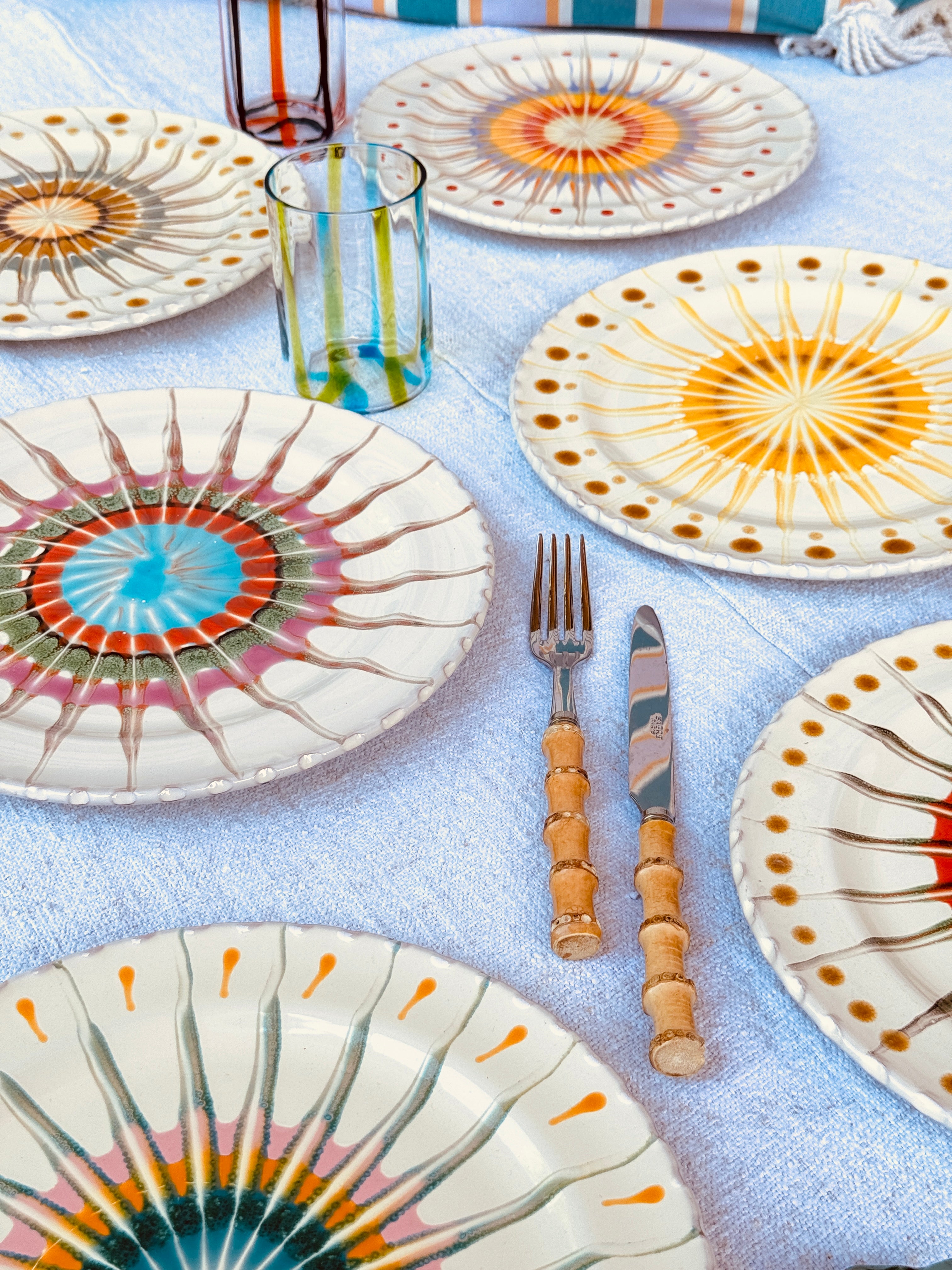 Handgefertigte Dinner Teller 27 cm | 6er Set