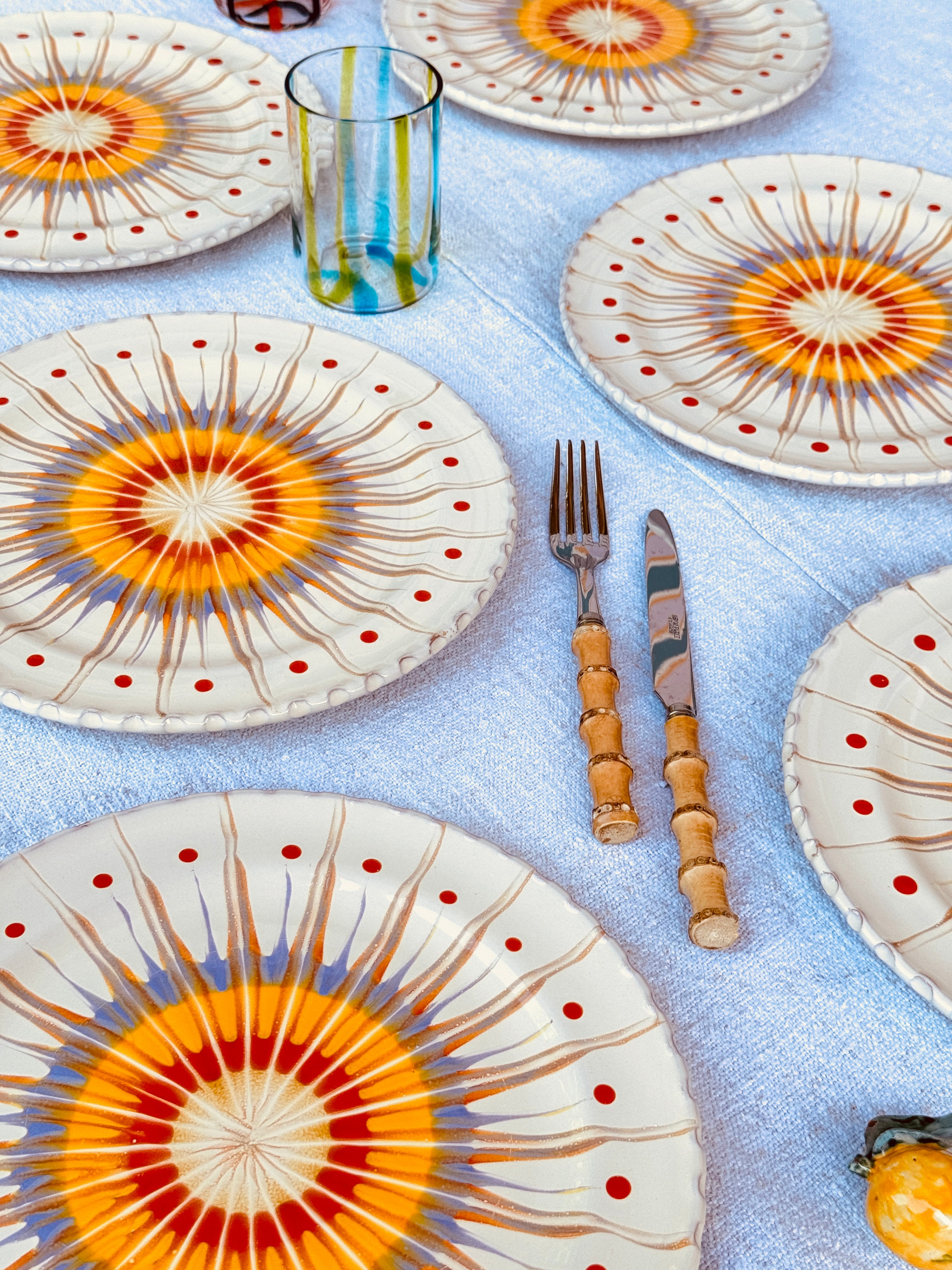 Handgefertigte Dinner Teller 27 cm | 6er Set