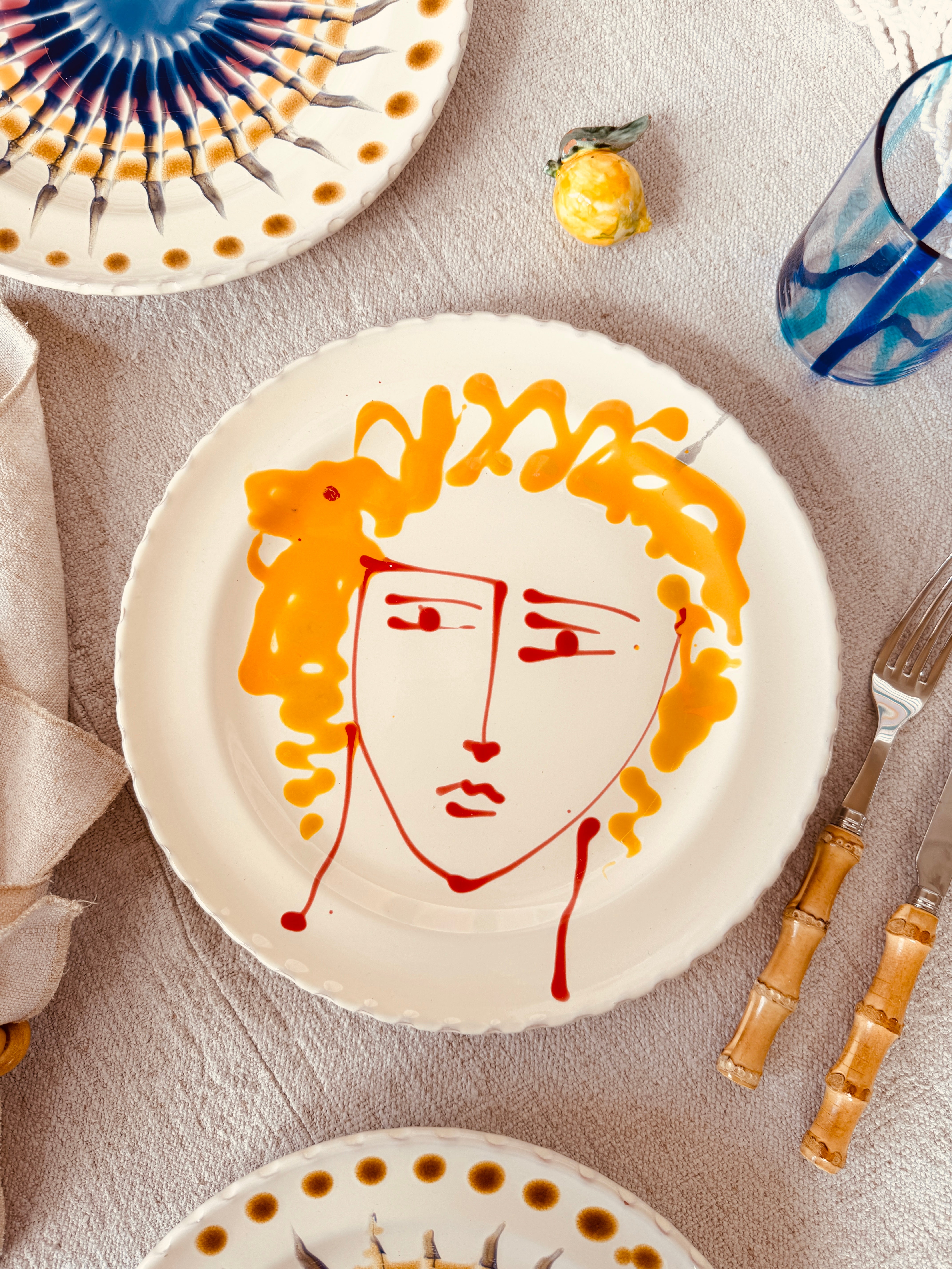 Speiseteller - 27cm "Unique Art Pieces by StudioRiviera"