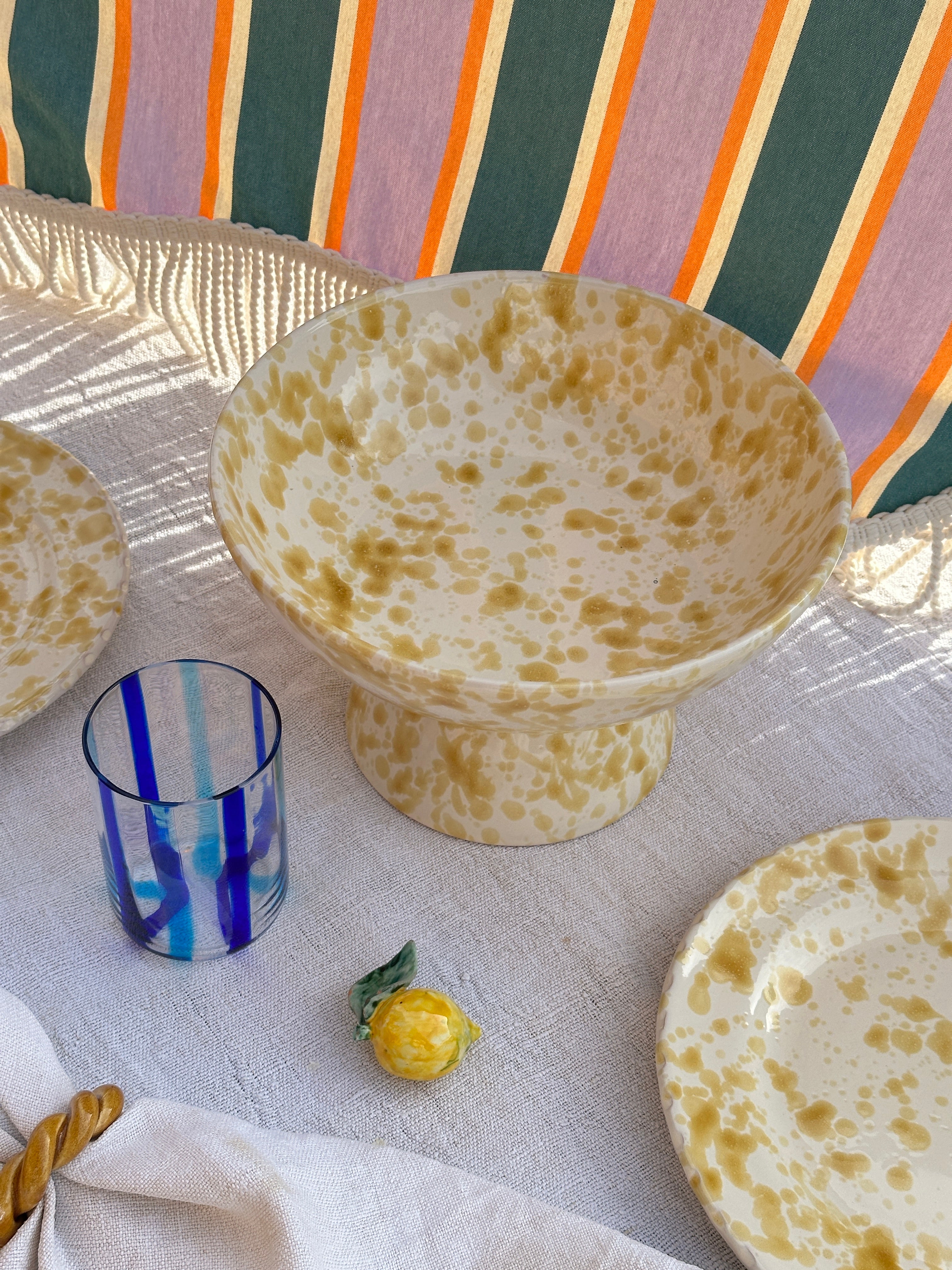Schizzato High Bowl 25cm with "Honey" Dots