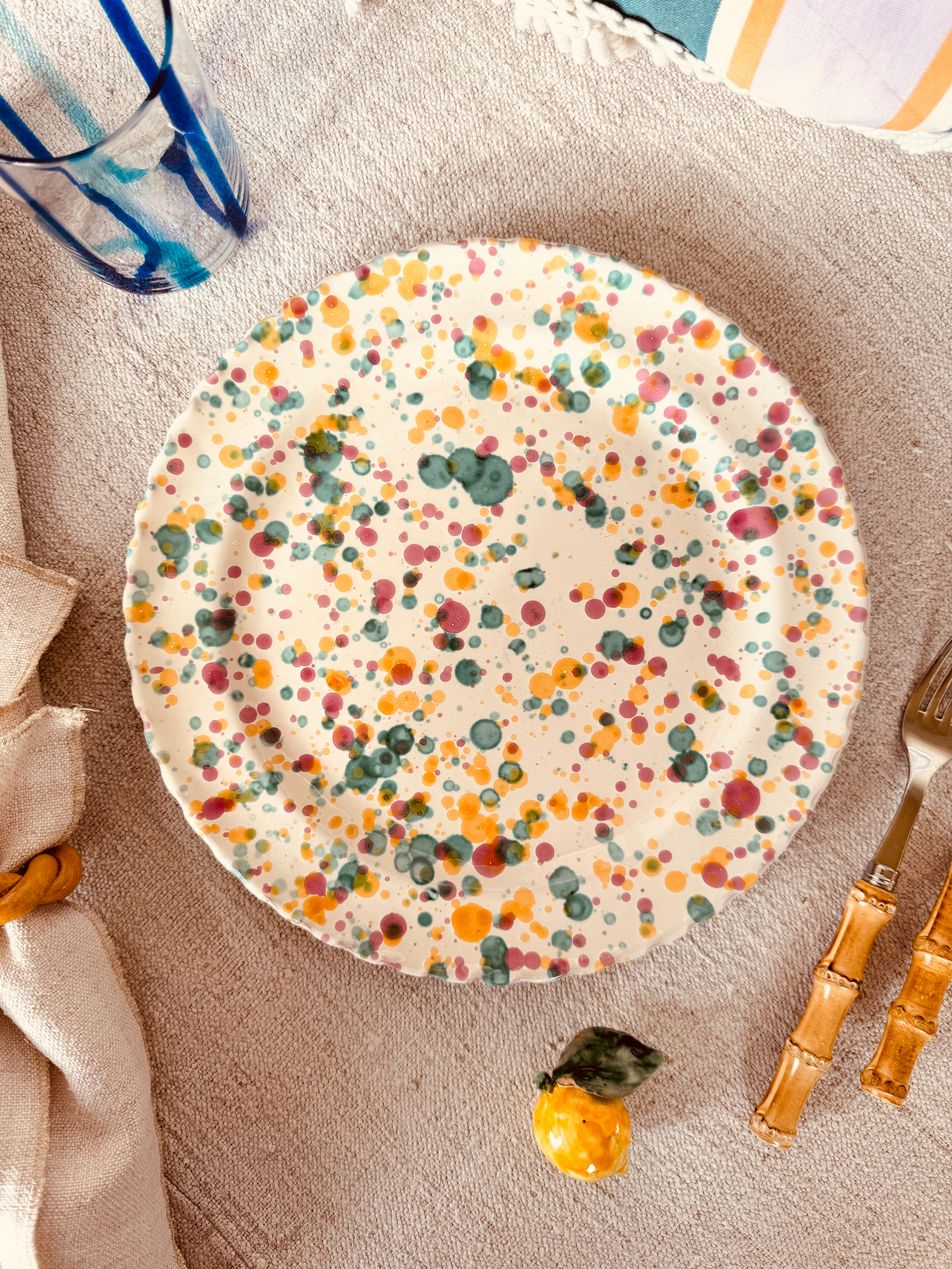 Speiseteller Schizzato "Colori Fantasia" 27cm