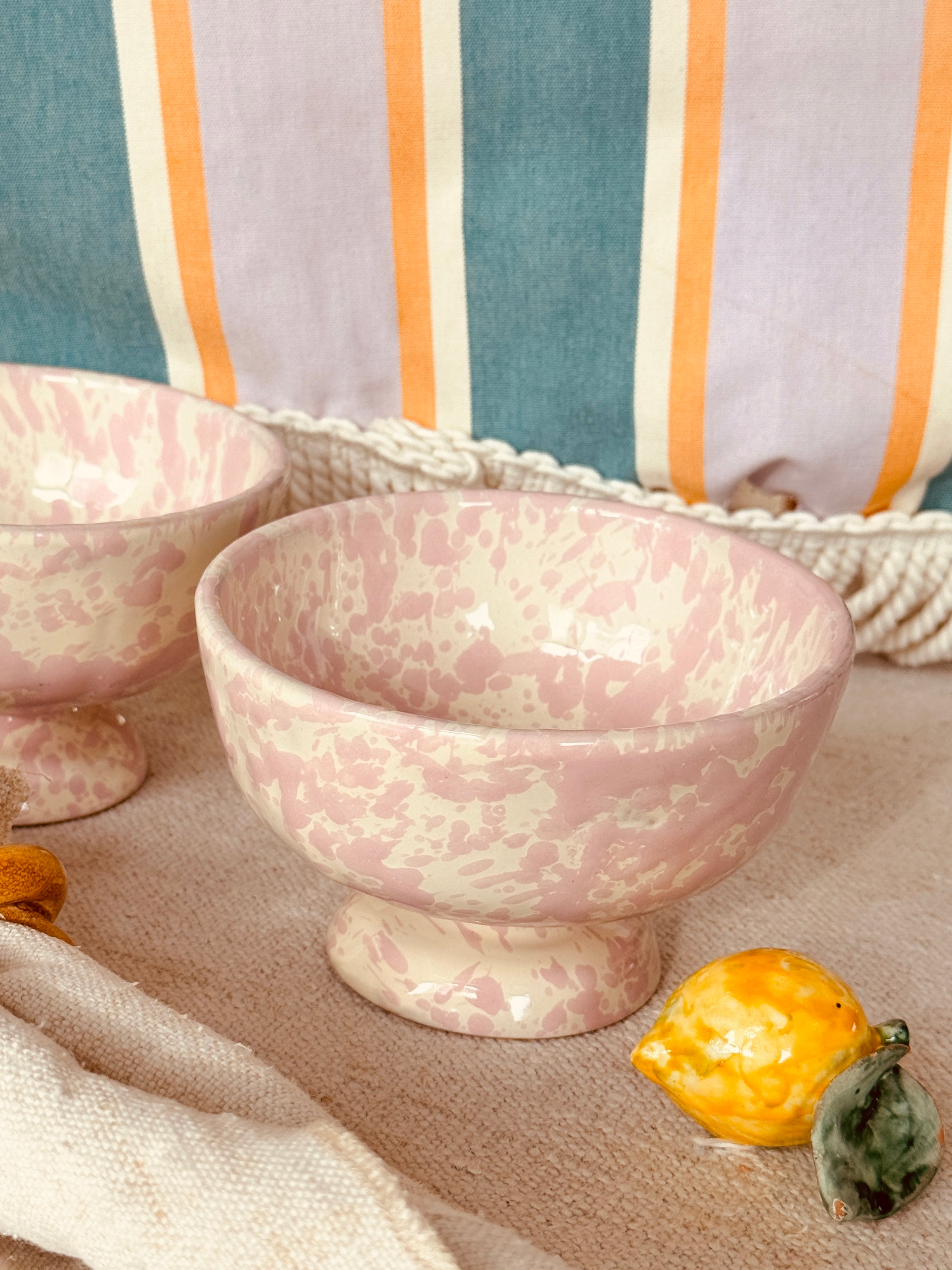 Schizzato Dessertschale mit Fuß „Rosato“