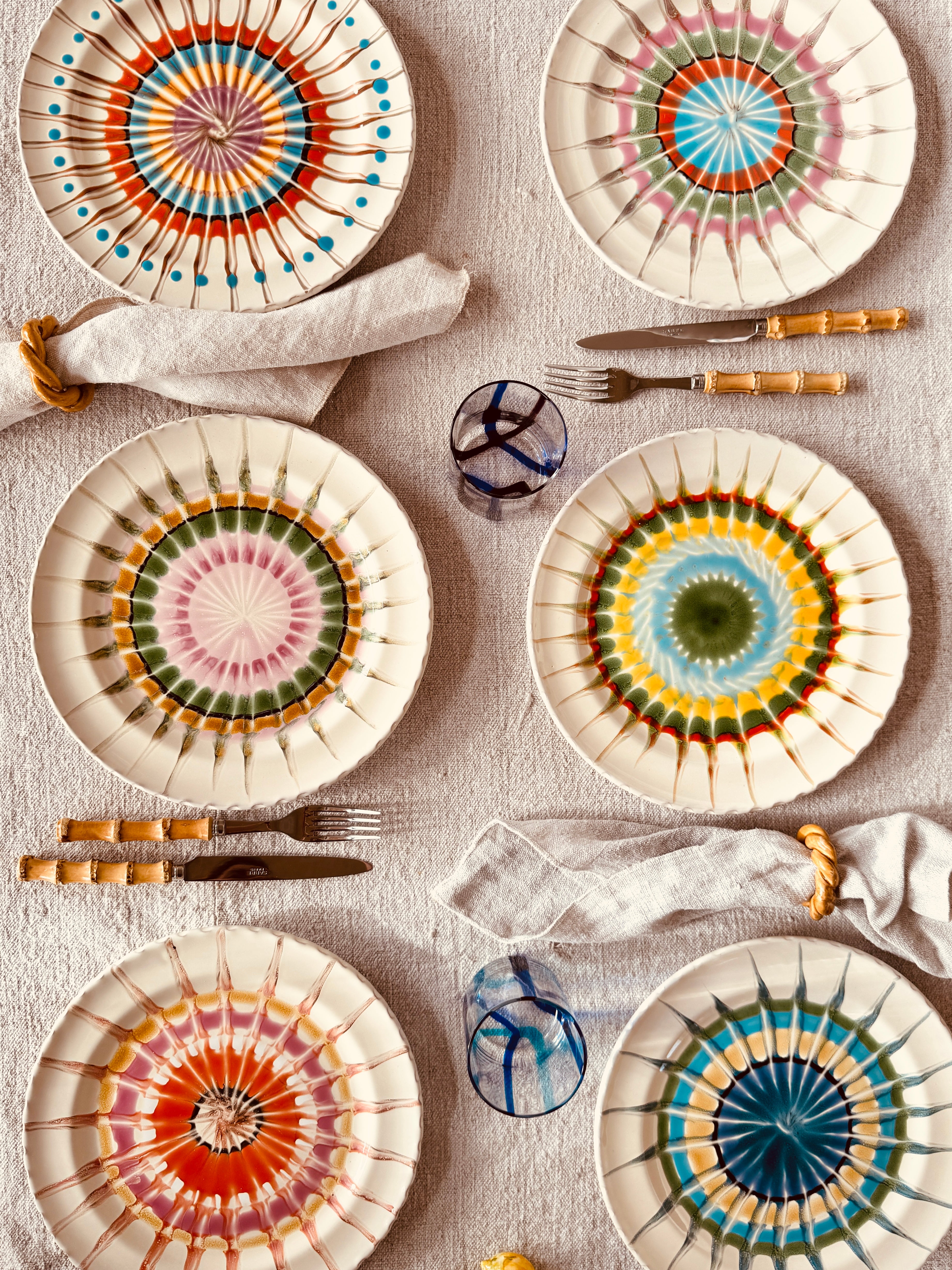 Psychodelic Speiseteller 27cm "Magic Mix" 6er Set