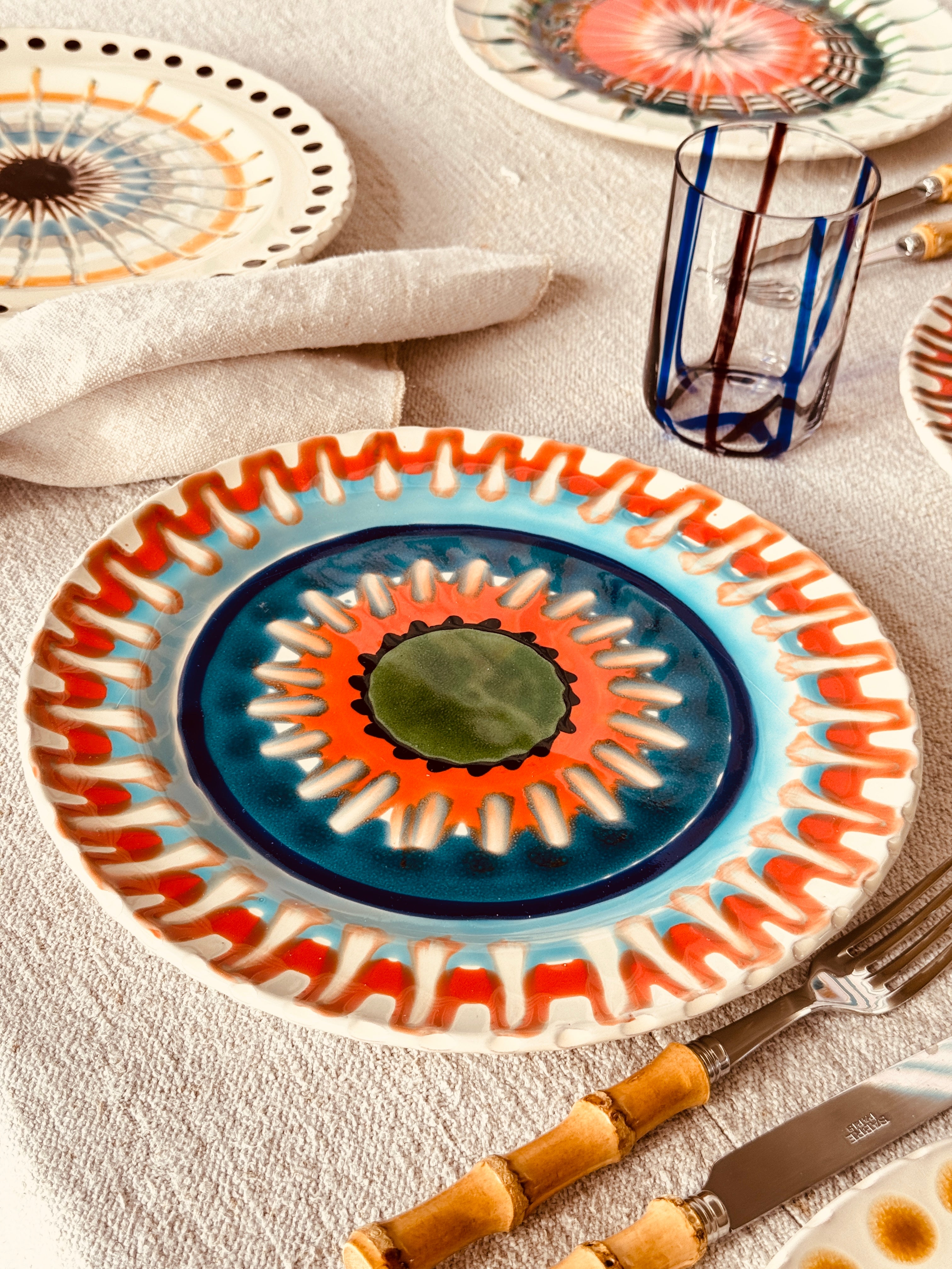 Psychodelic Dinner Plate 27cm "Magic Mix II" Set of 6