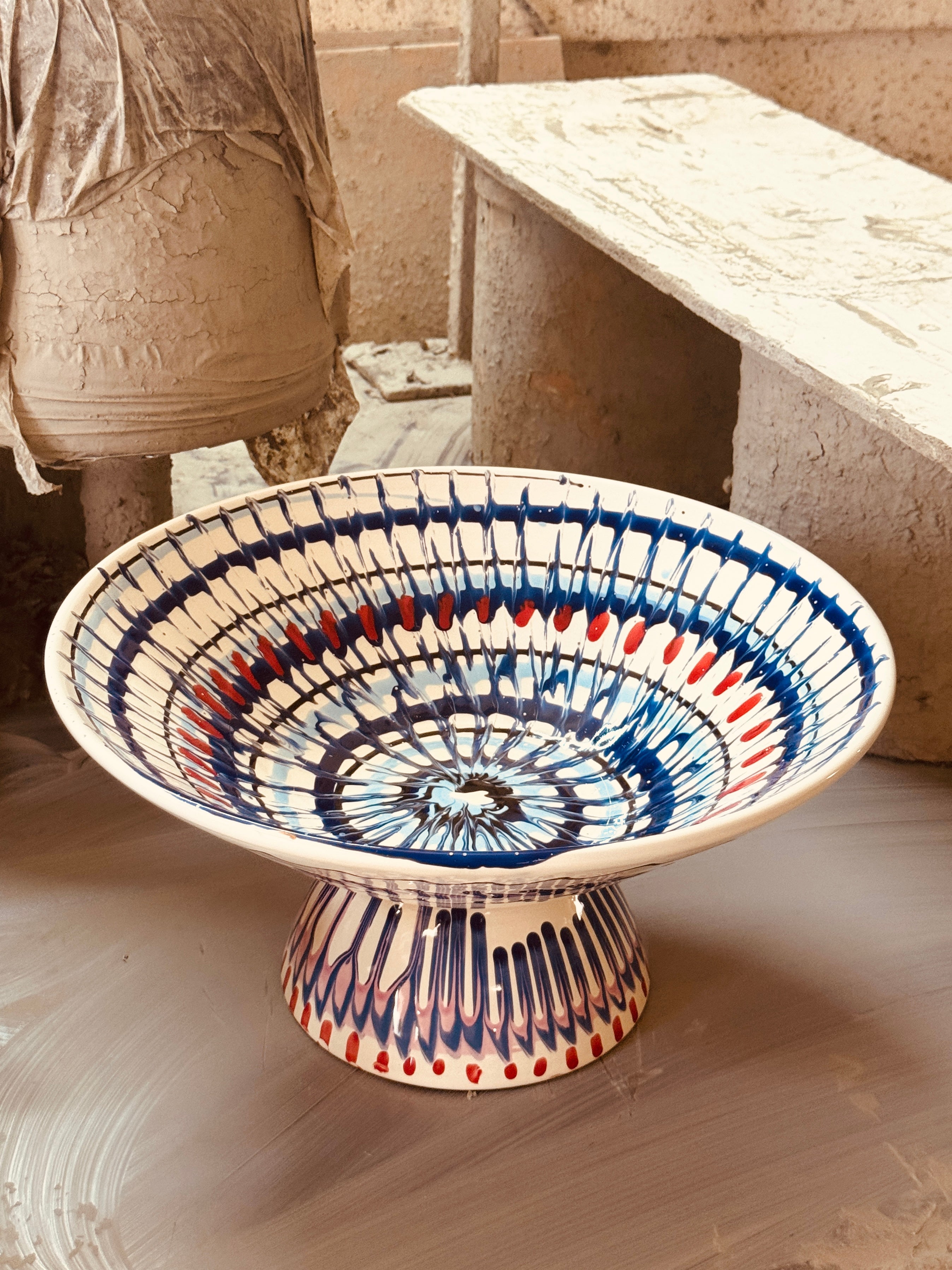 Einzelstück – Psychodelic High Bowl „Konic“, 35 cm