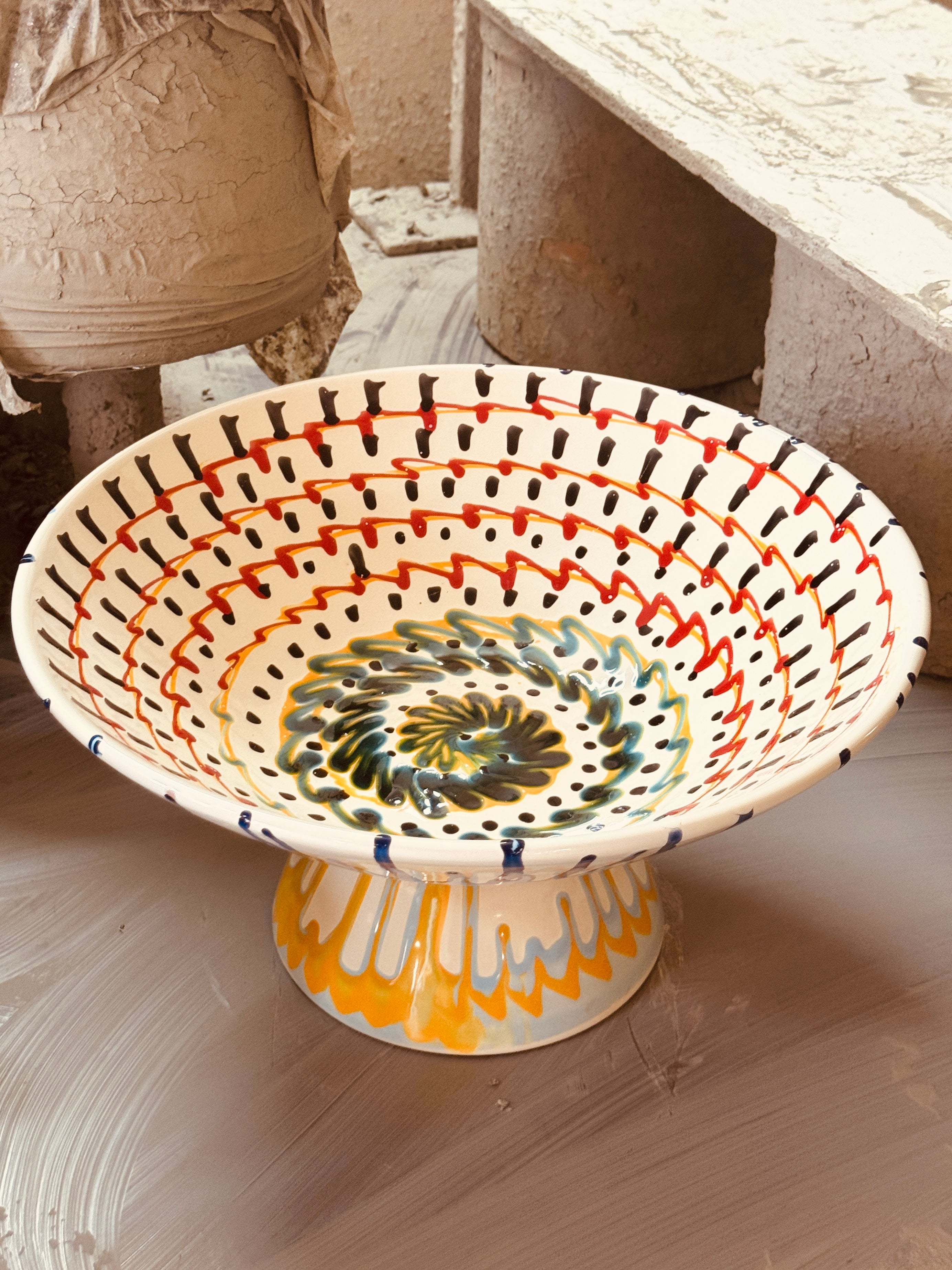 Einzelstück – Psychodelic High Bowl „Konic“, 35 cm