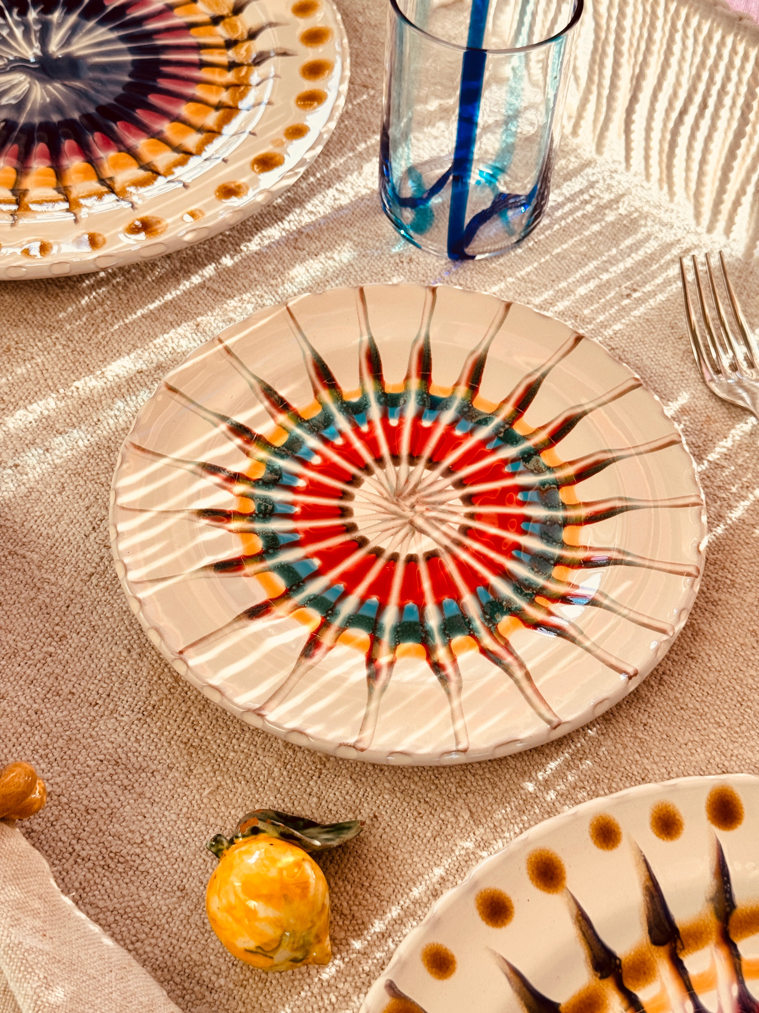 Psychodelic Antipasti / Dessertteller - 20 cm "Lido Riviera 1960"