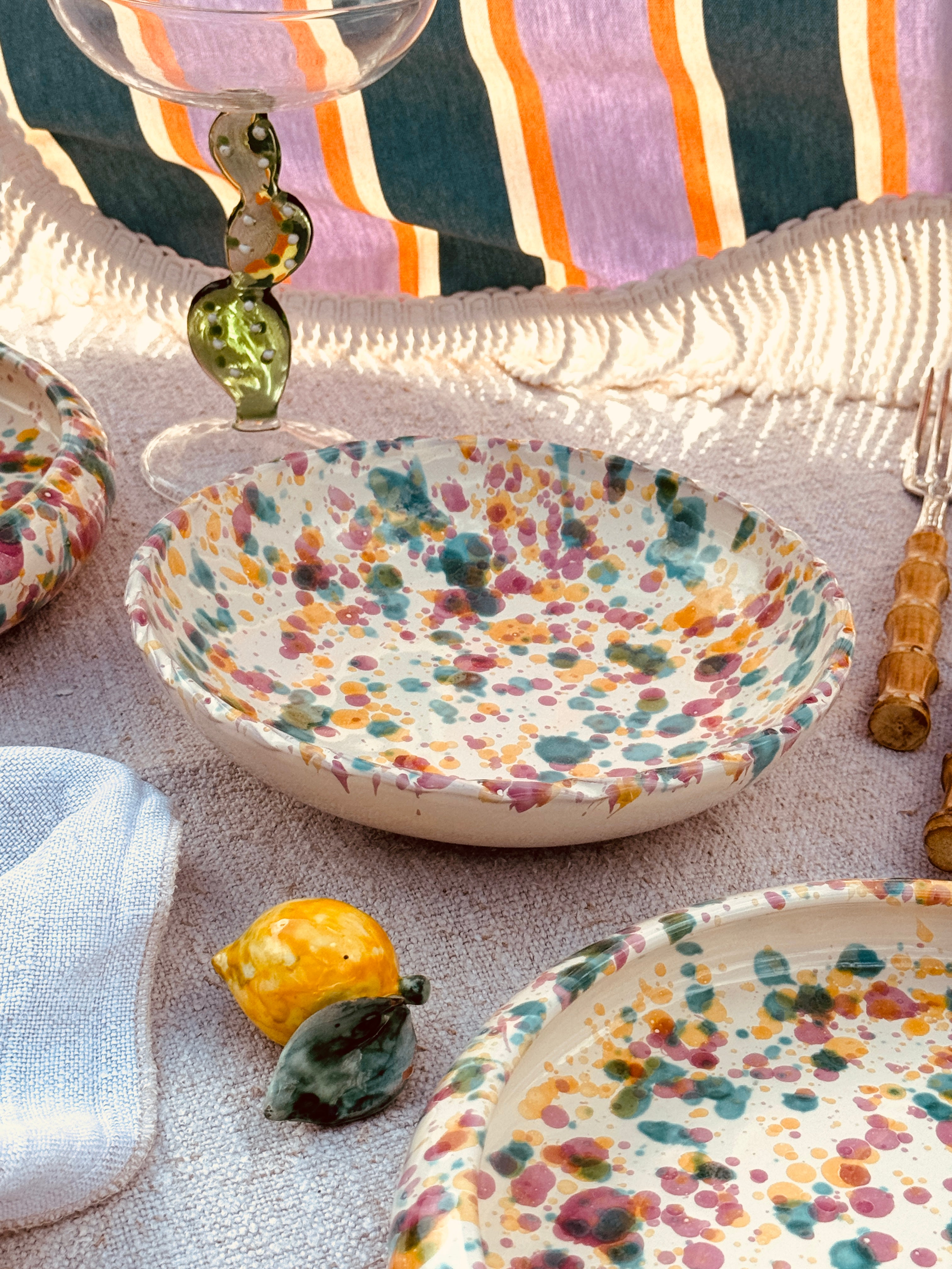 ! Neue Form ! Schizzato Schale "Colori Fantasia"