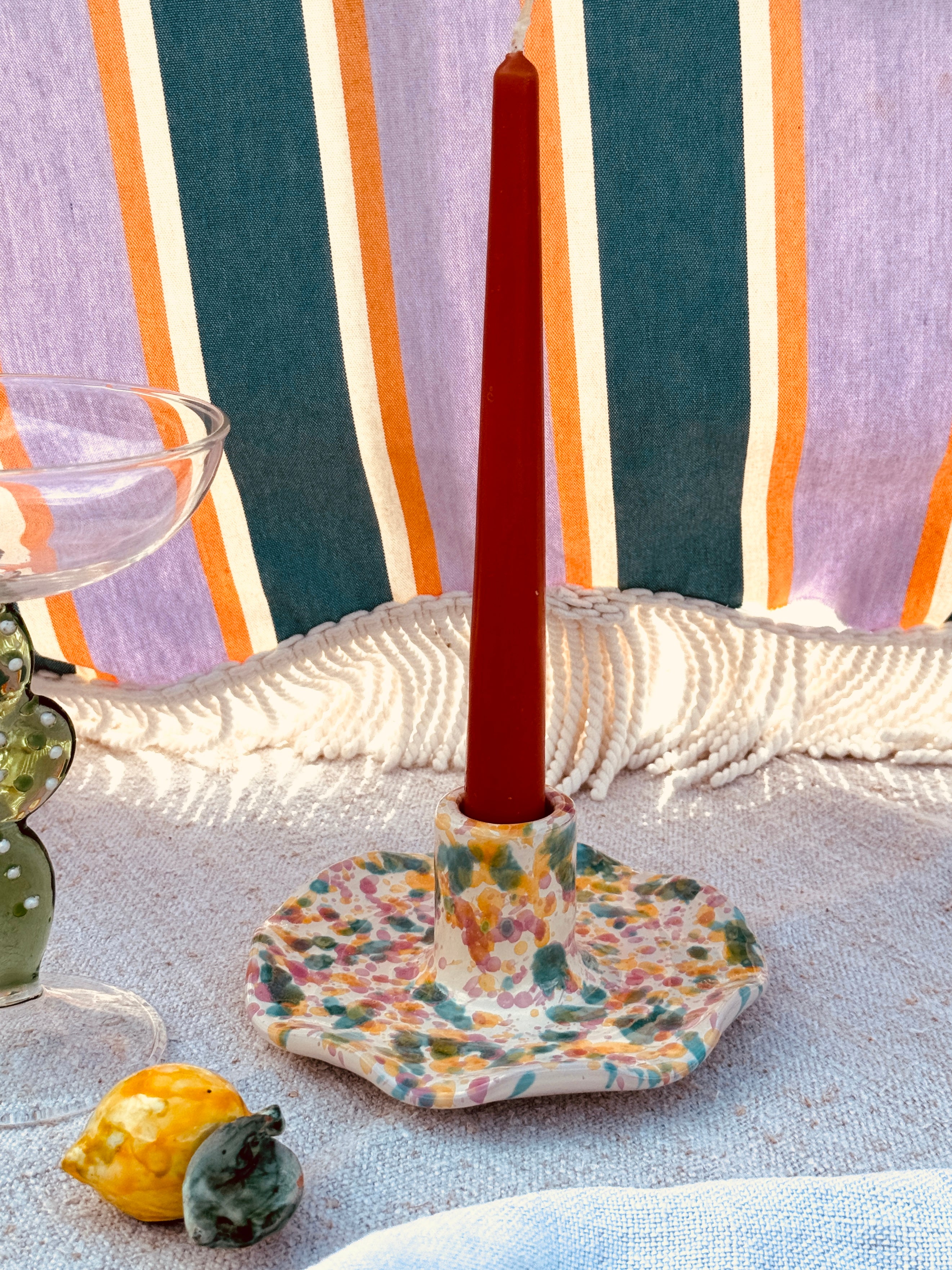Schizzato Wavy Candle Hold "Colori Fantasia"