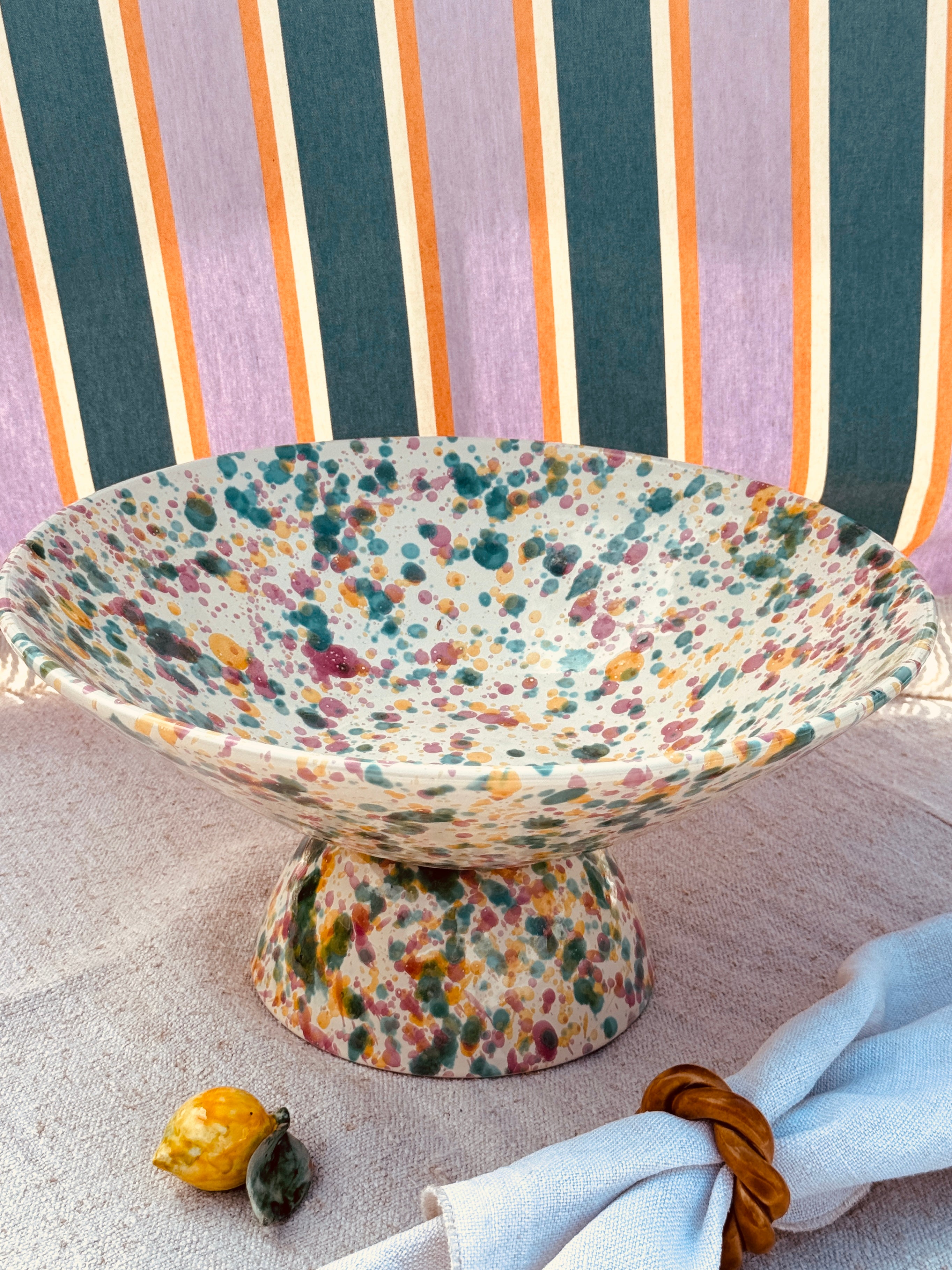 Konic High Bowl Schizzato "Colori Fantasia" - 35 cm