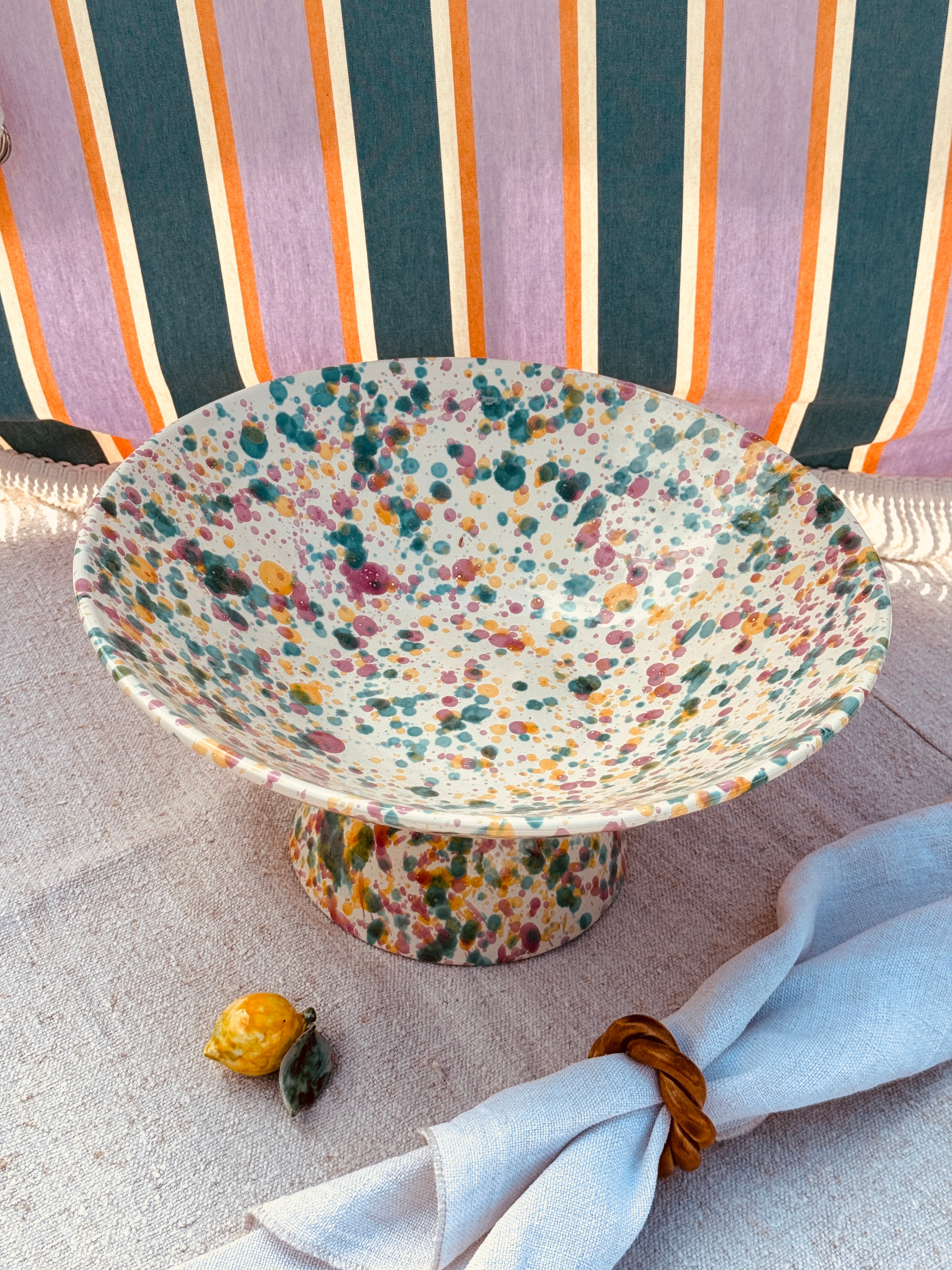 Konic High Bowl Schizzato "Colori Fantasia" - 35 cm