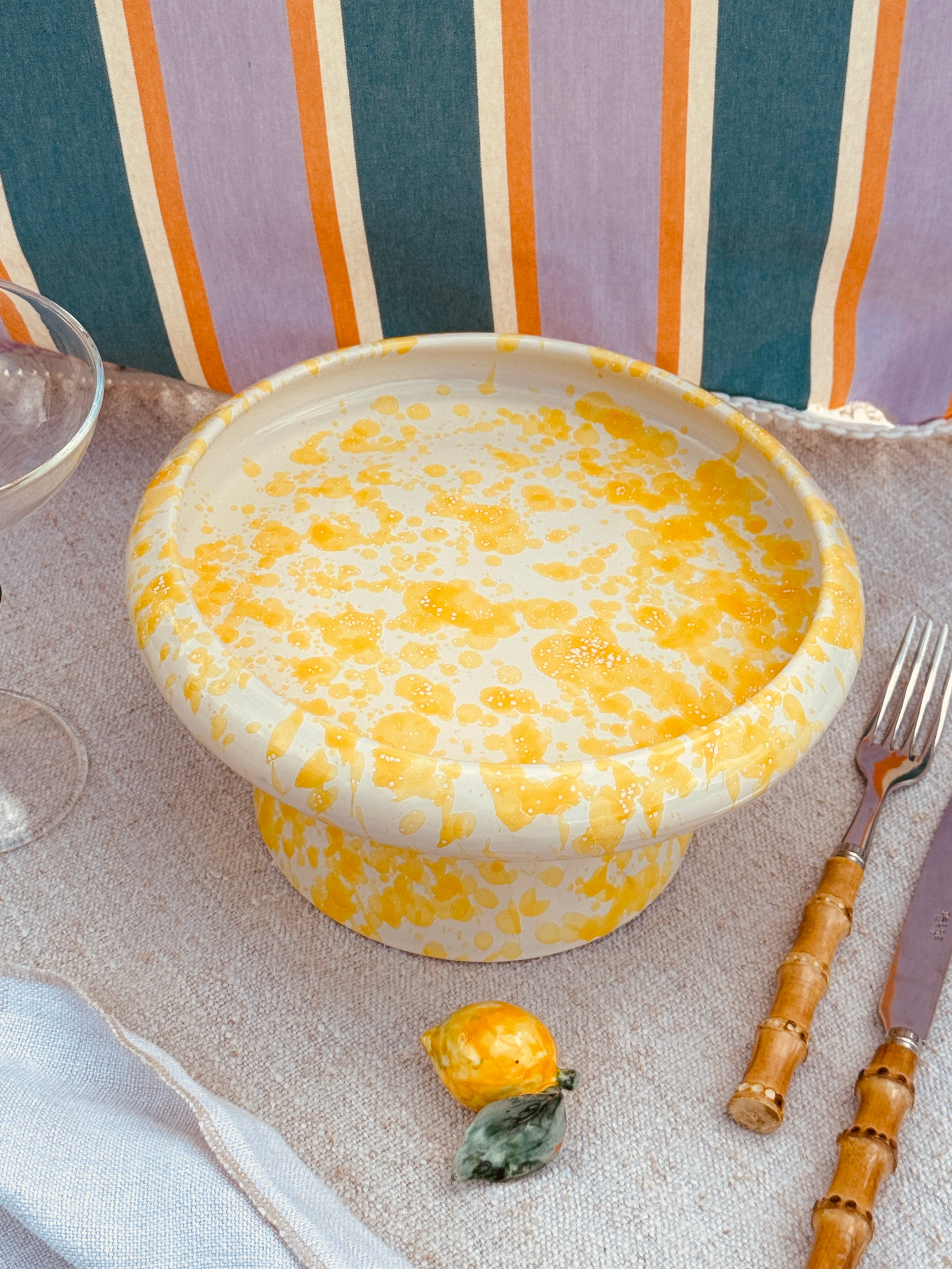 Schizzato Frisbee High Plate "Limone" - 25cm