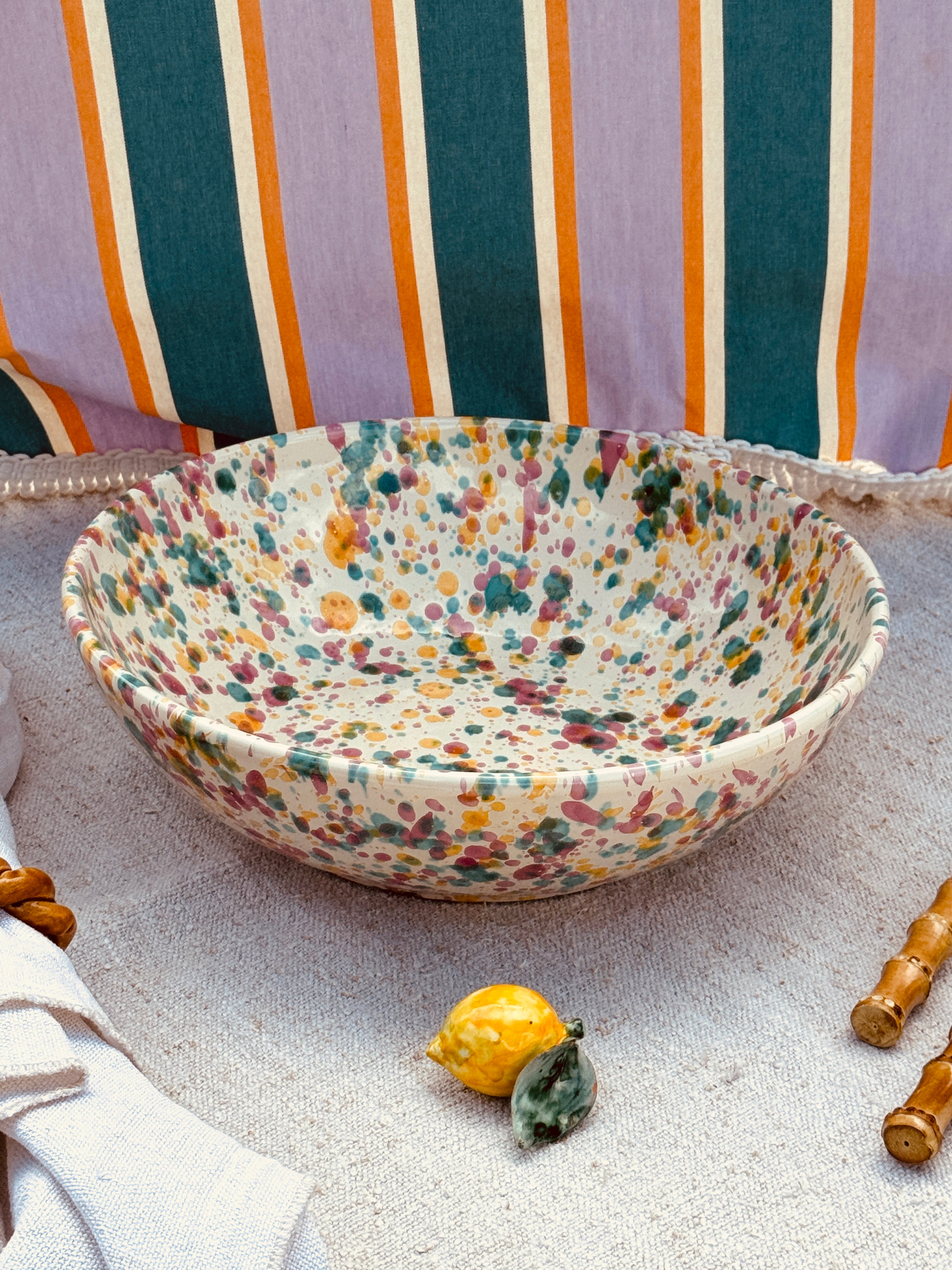 Salad Bowl Schizzato "Colori Fantasia" - 30cm