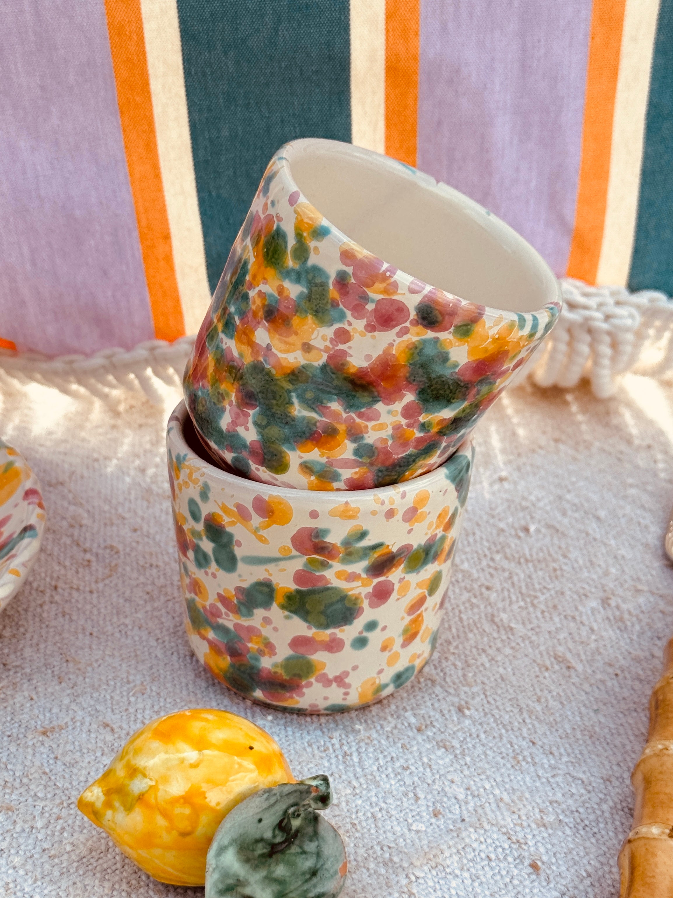 Schizzato Espresso Mug "Colori Fantasia" Set of 2