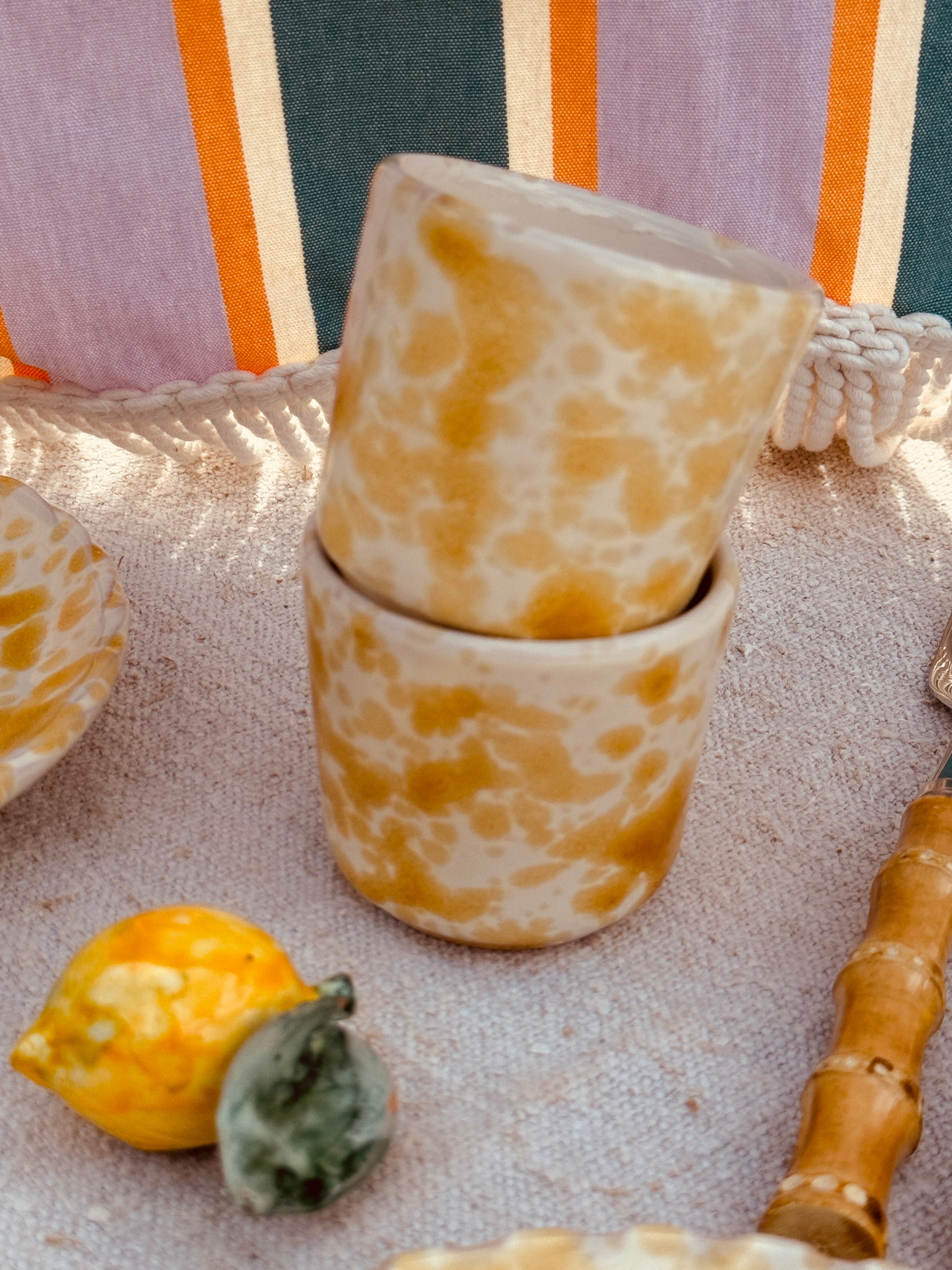 Schizzato Espresso Mug "Honey" Set of 2