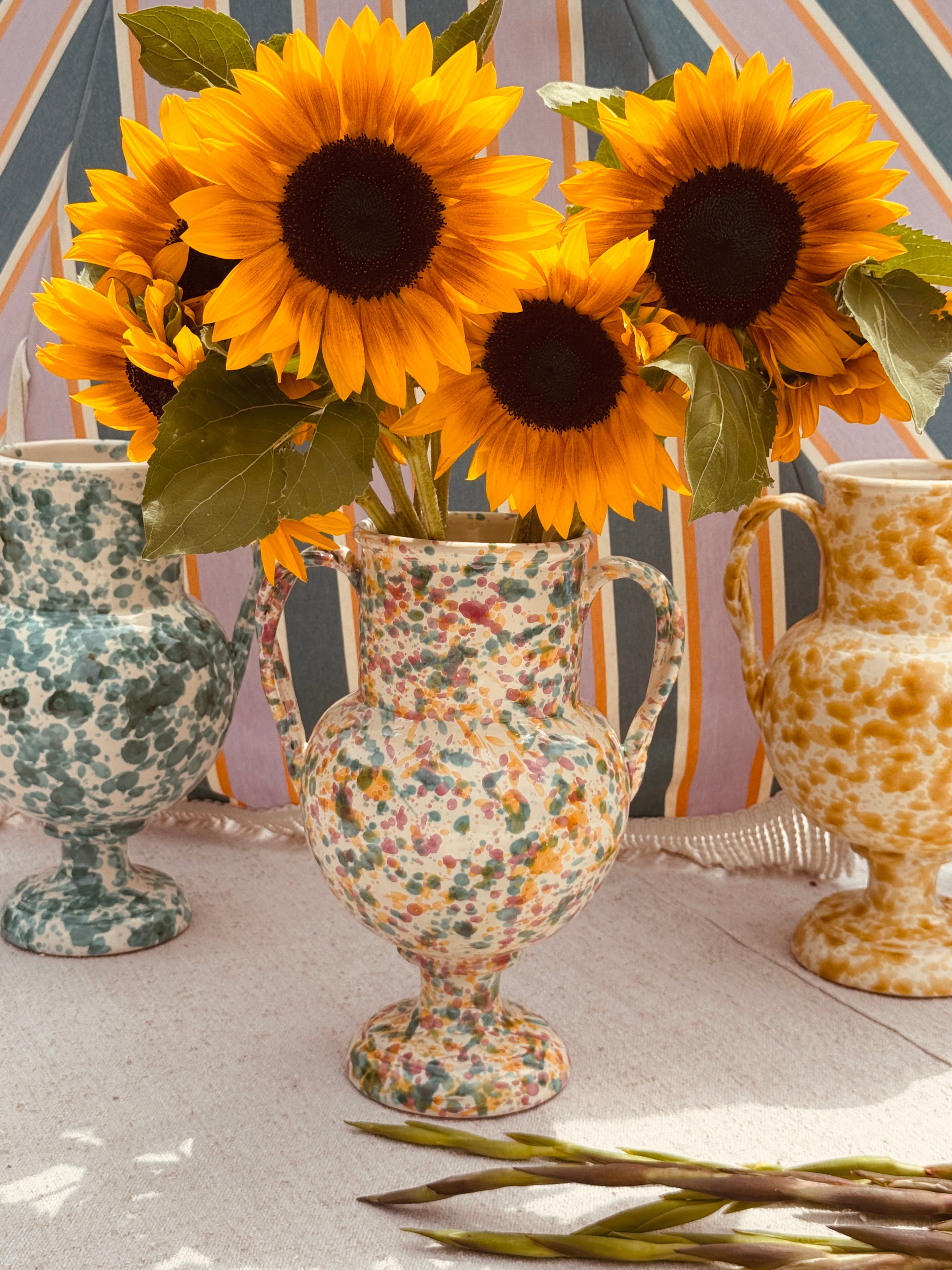 Schizzato Vaso 34cm "Colori Fantasia" - UNIQUE PIECE