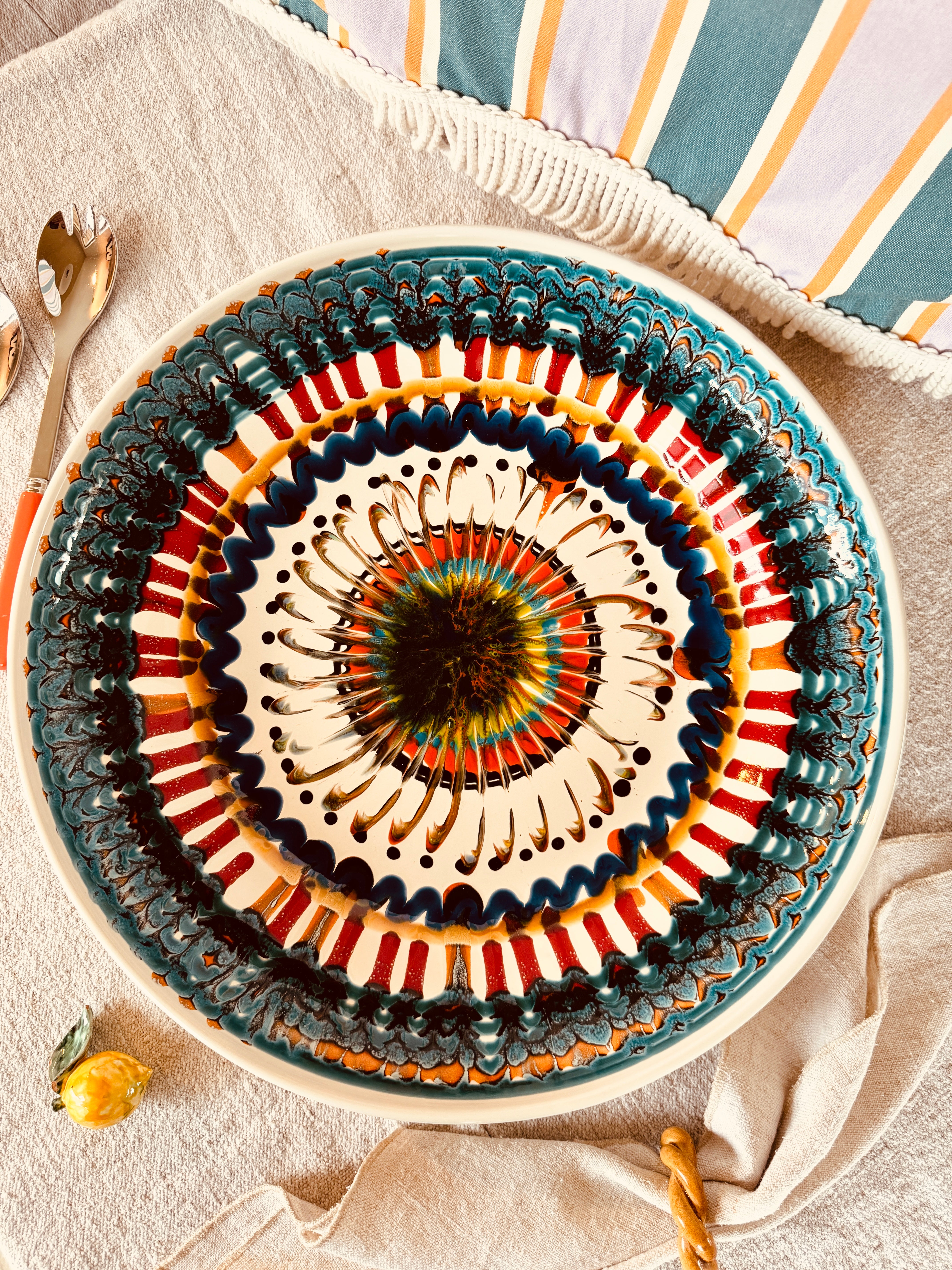 Studio Riviera Centerpiece Schale 42 cm | Handgefertigt in Italien