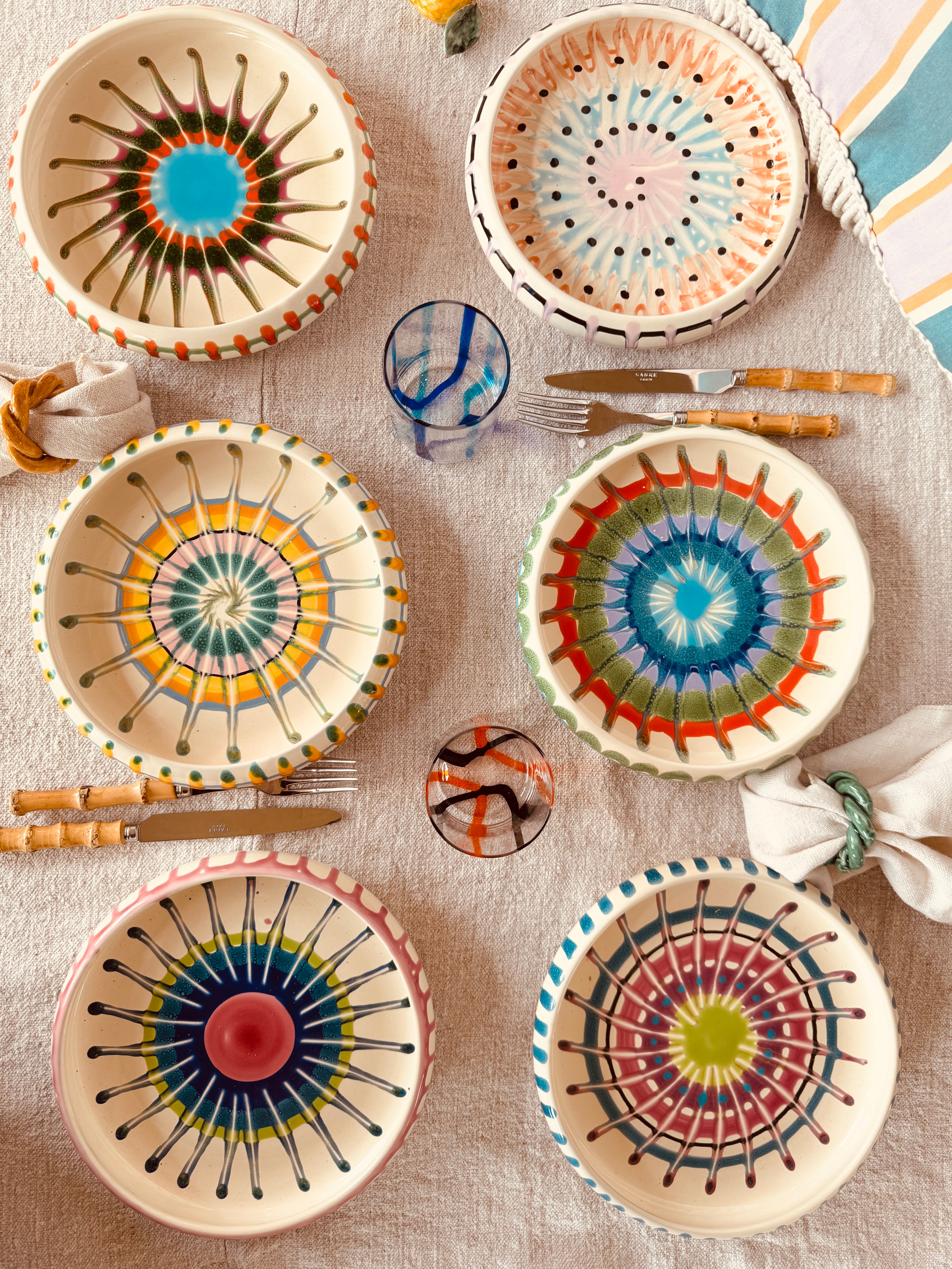 Frisbee Teller "Riviera Mix" 6er Set