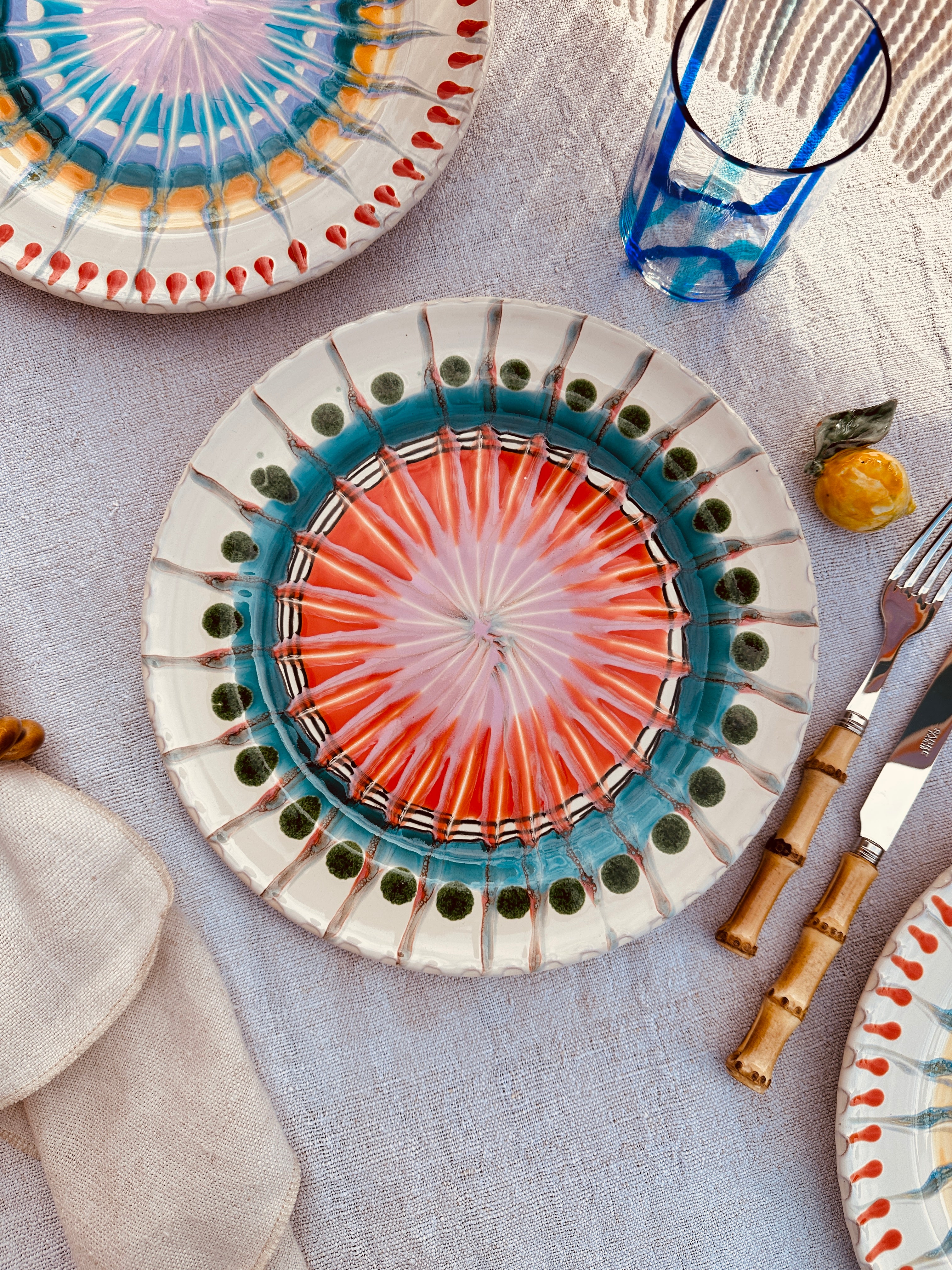 Psychodelic Dinner Plate - 27cm "Le Trayas"