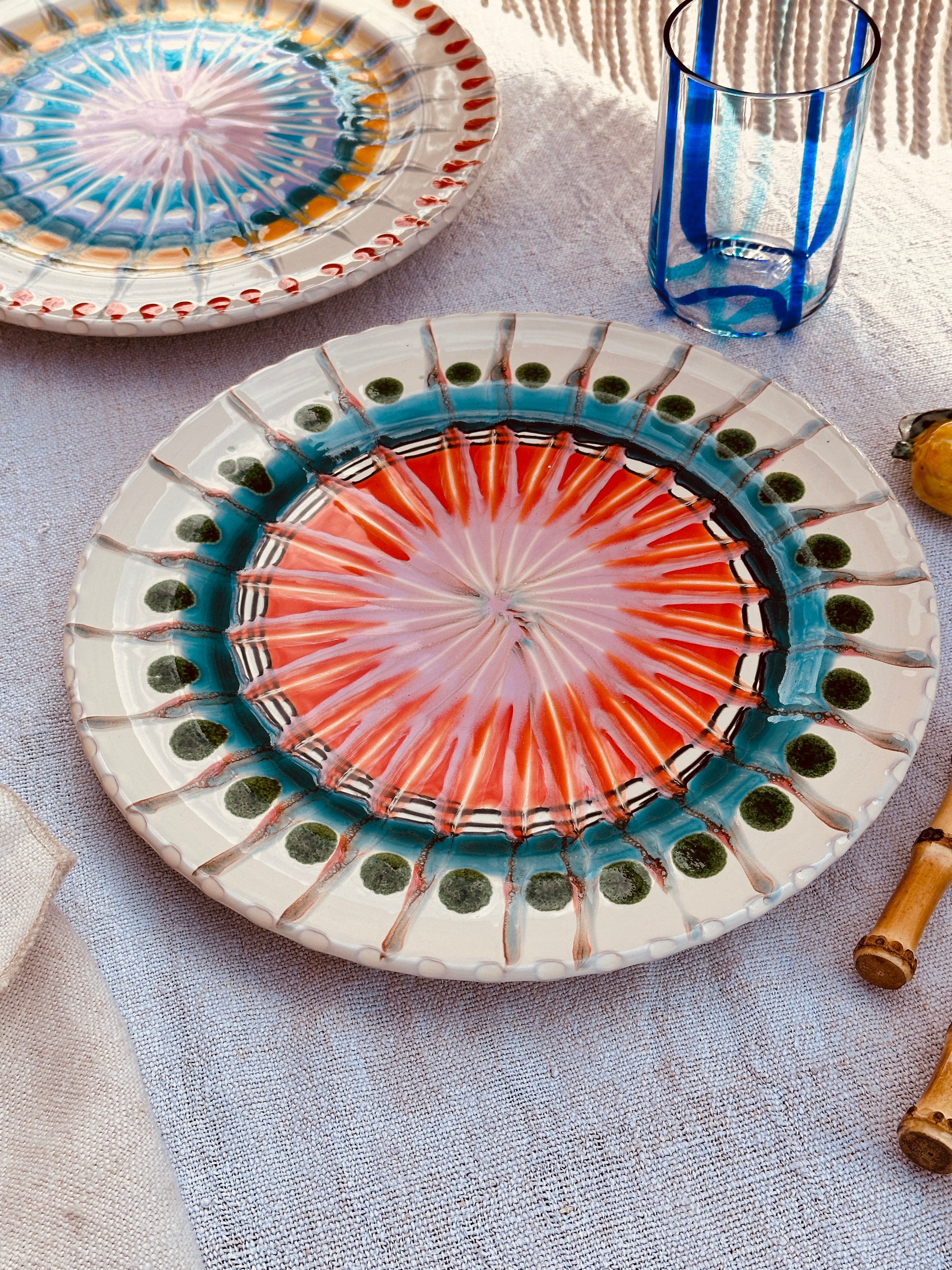 Psychodelic Dinner Plate - 27cm "Le Trayas"