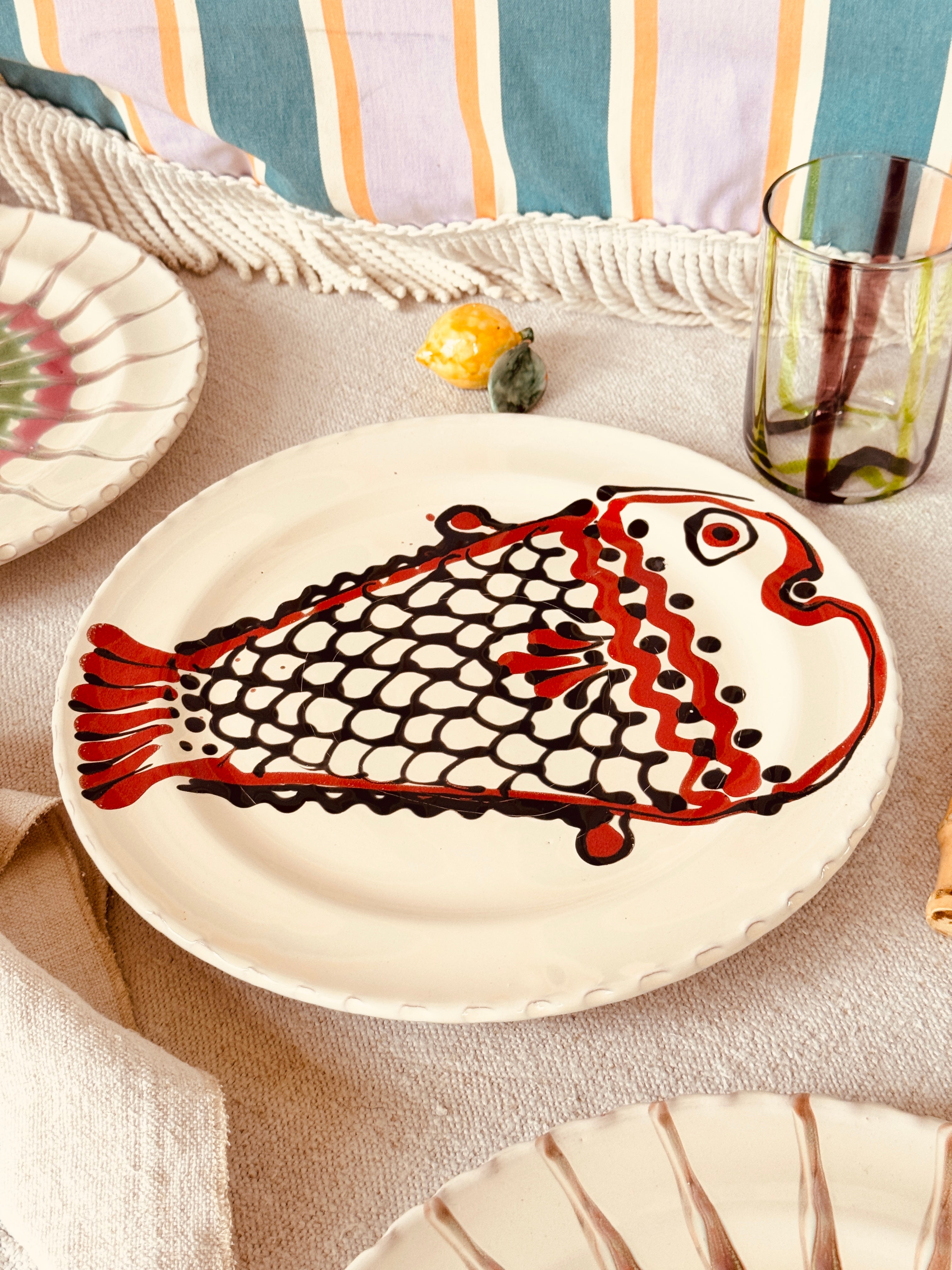 Psychodelic Speiseteller - 27cm "Unique Art Pesce by Studio Riviera"