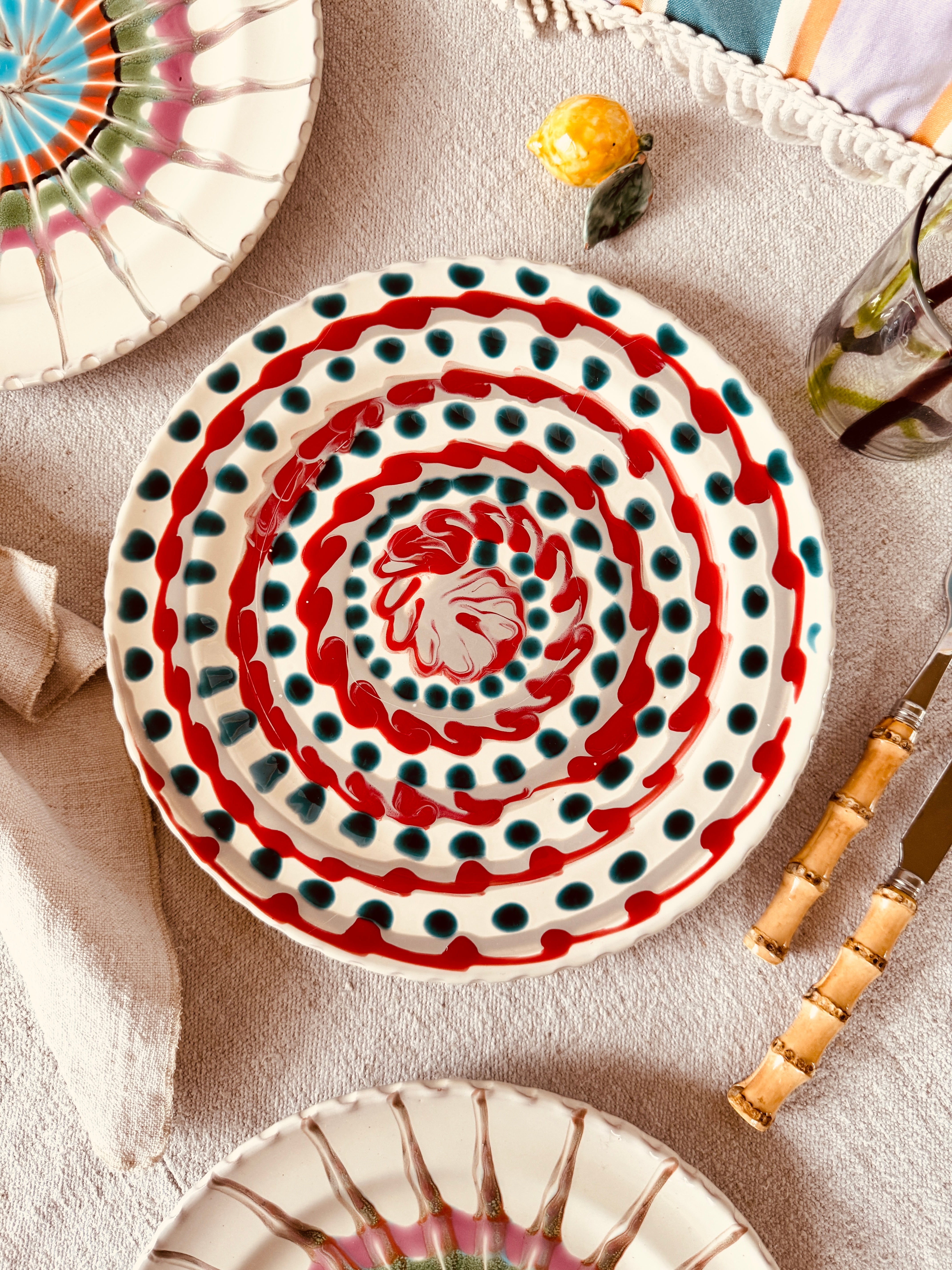 Psychodelic Speiseteller - 27cm "Unique Art Pieces by Studio Riviera"