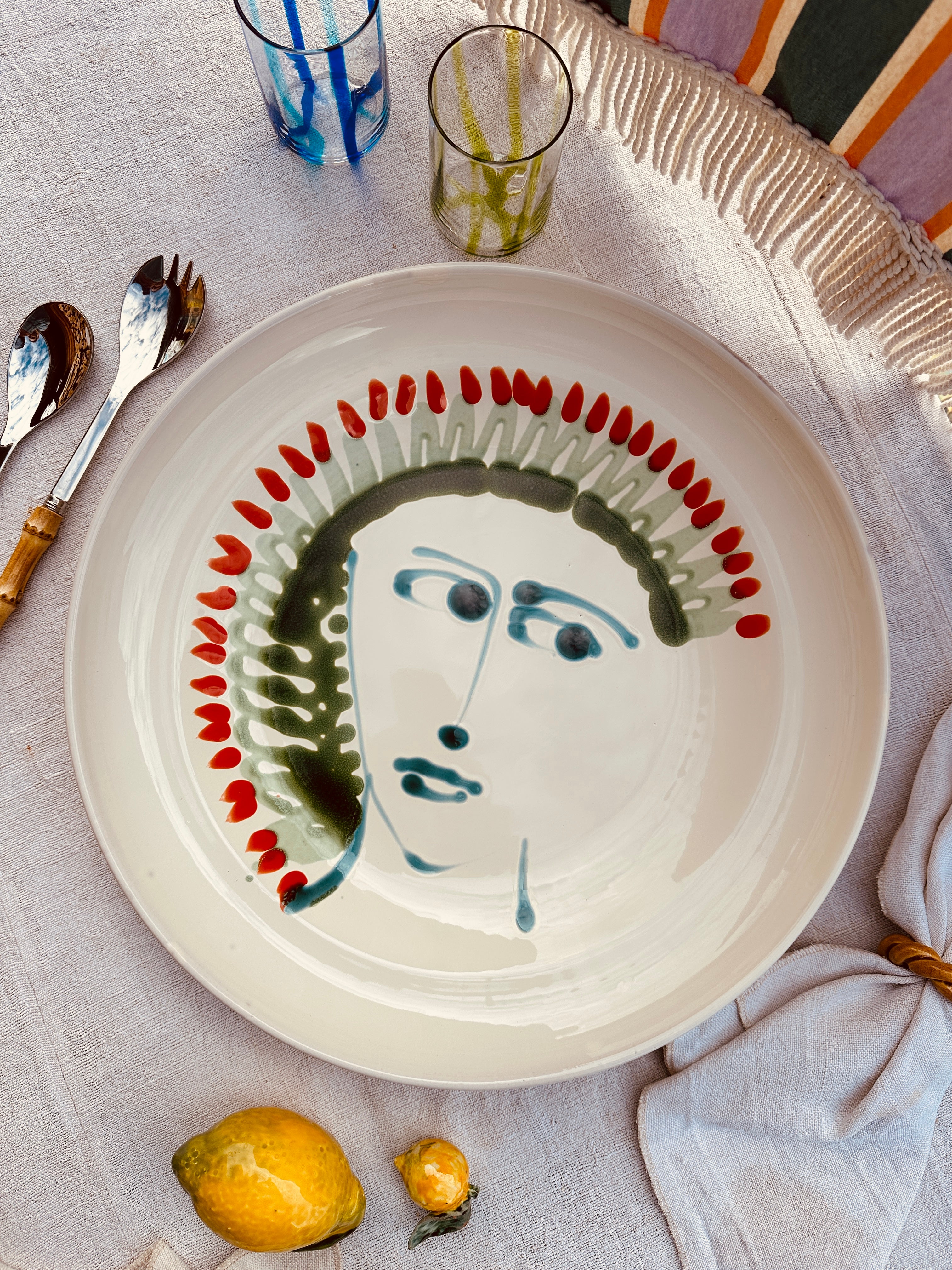 große Viso & Psychodelic Schale - 42cm "Picasso 1964"