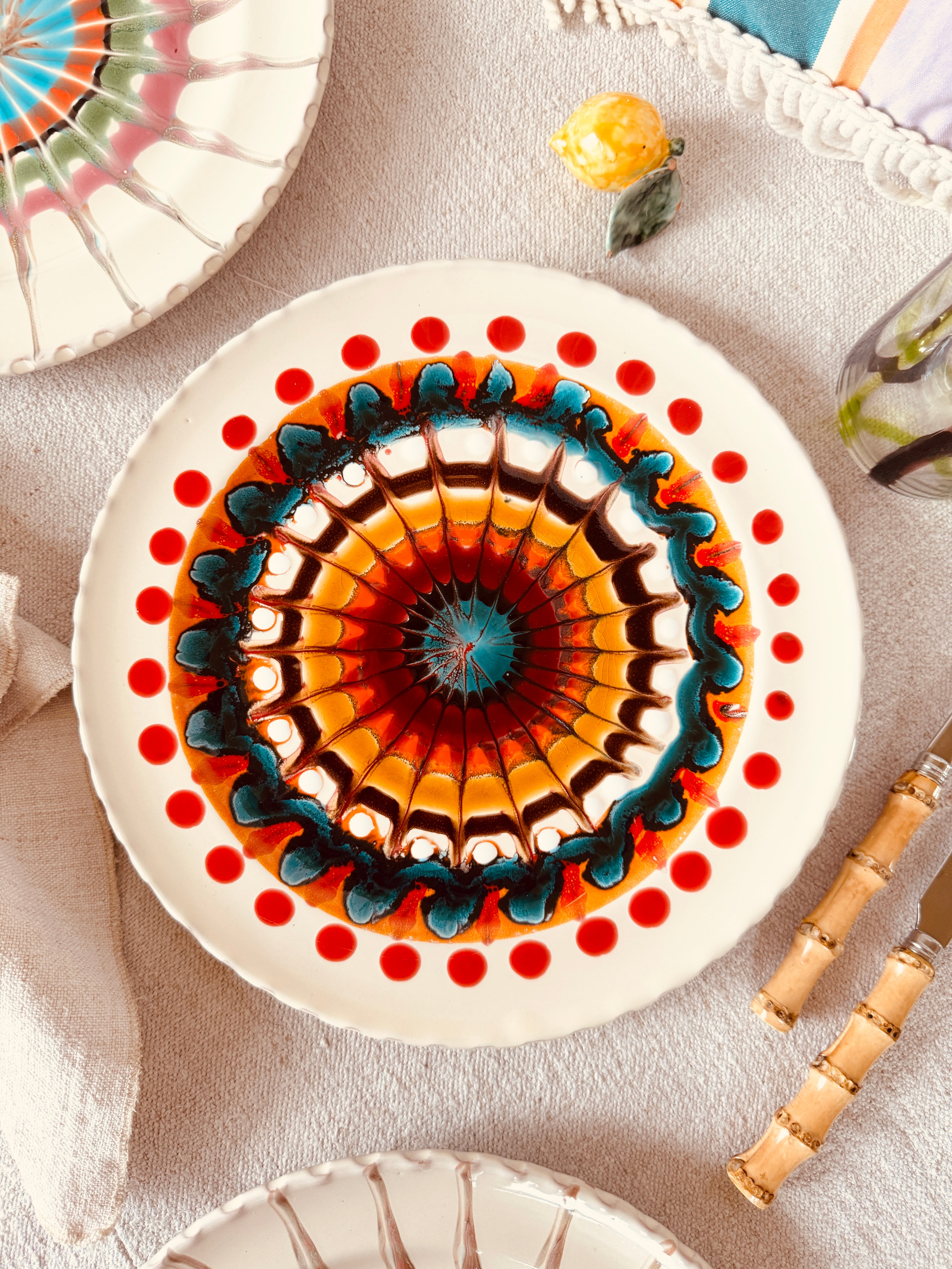 Psychodelic Speiseteller - 27cm "Unique Art Pieces by Studio Riviera"