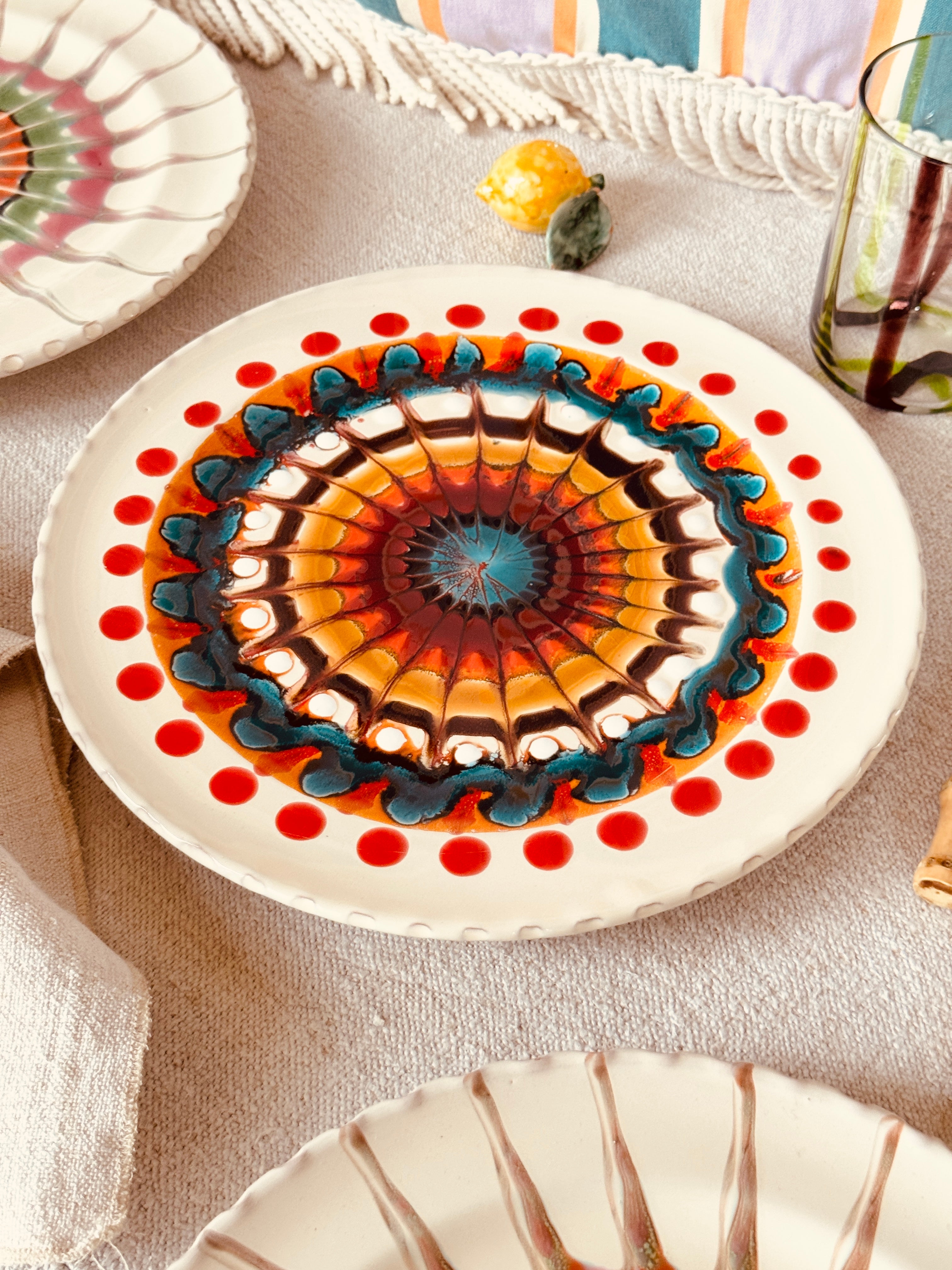 Psychodelic Speiseteller - 27cm "Unique Art Pieces by Studio Riviera"