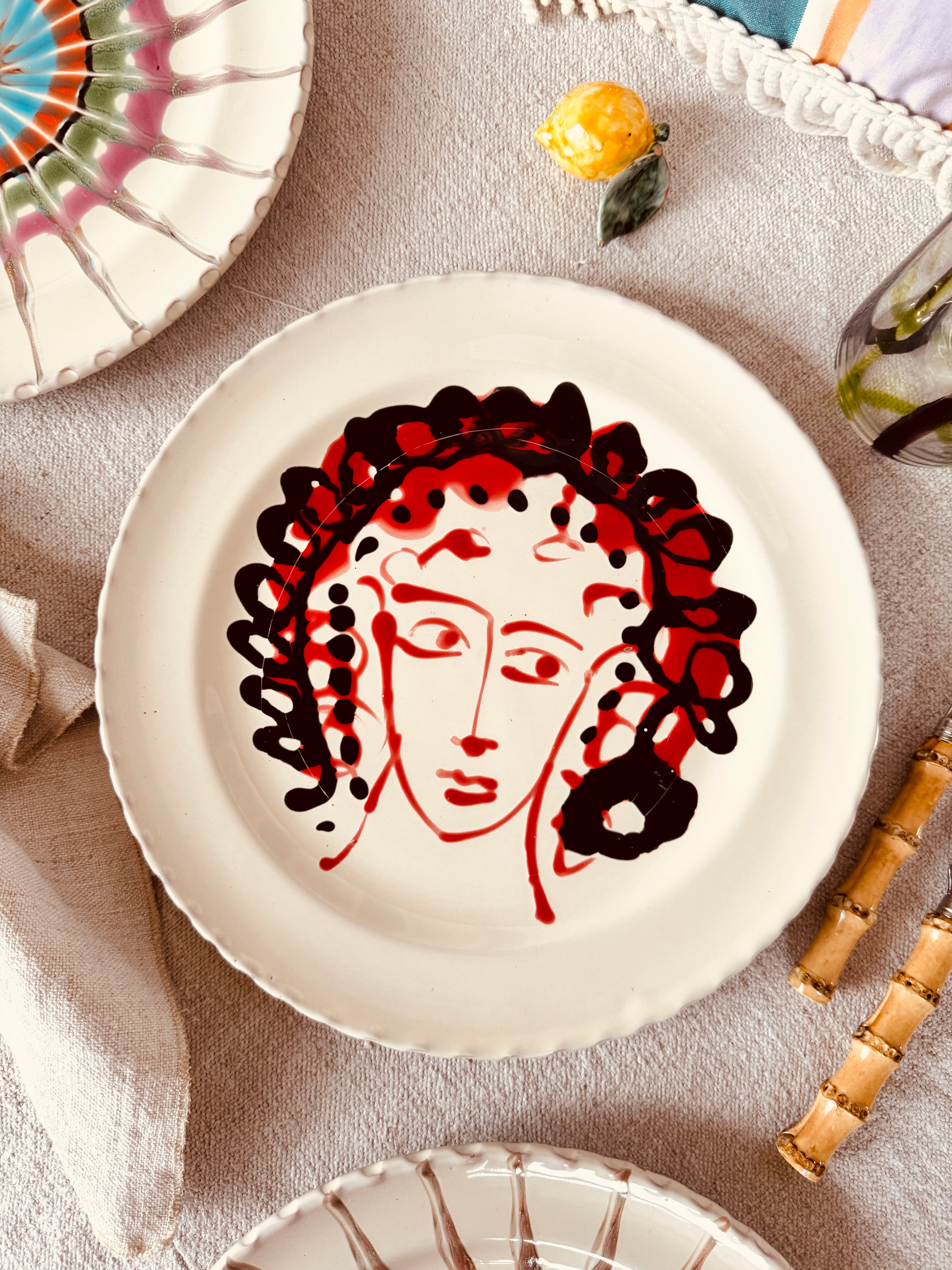 Psychodelic Speiseteller - 27cm "Unique Art Faces by Studio Riviera"