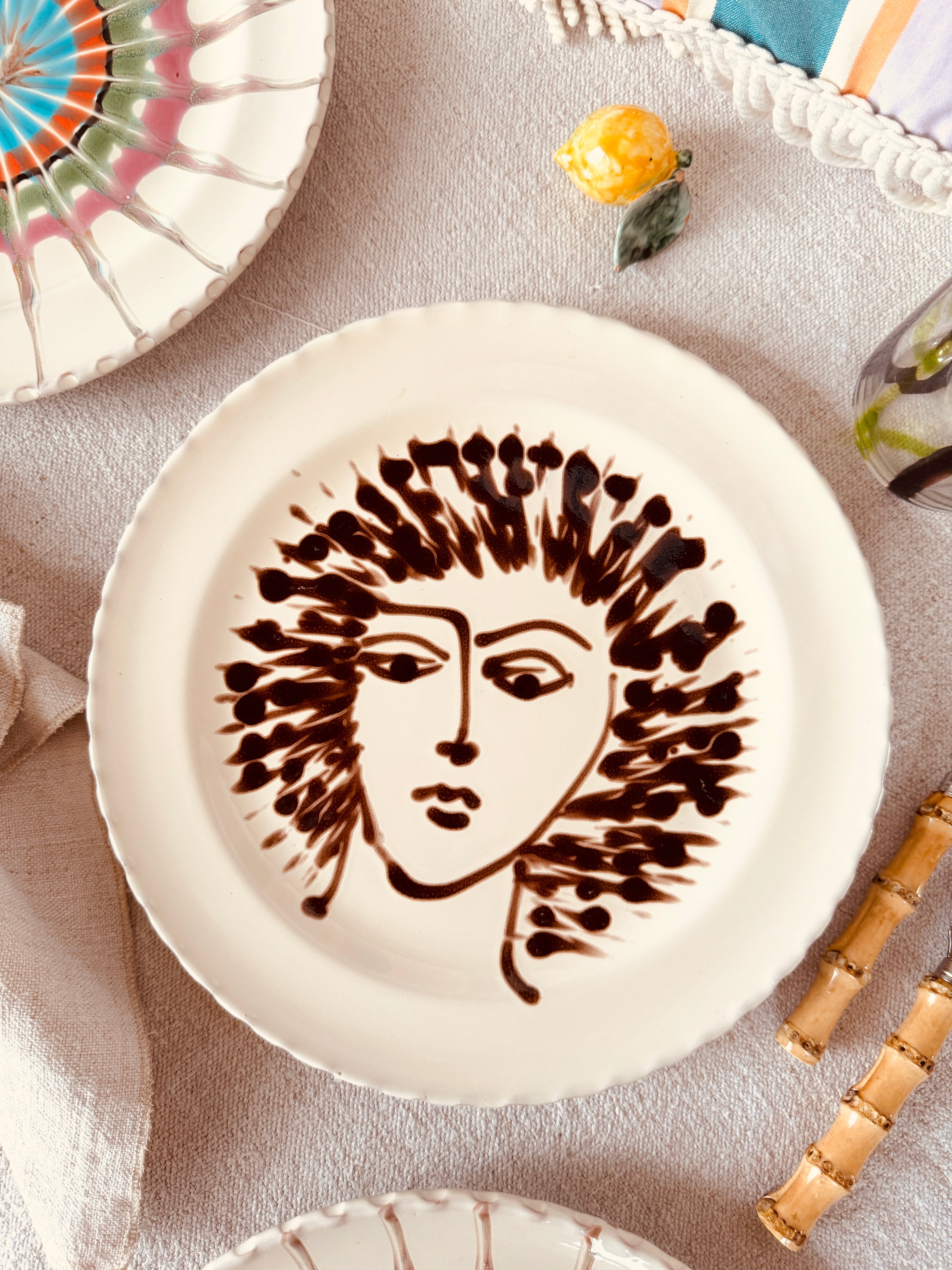 Psychodelic Speiseteller - 27cm "Unique Art Faces by Studio Riviera"