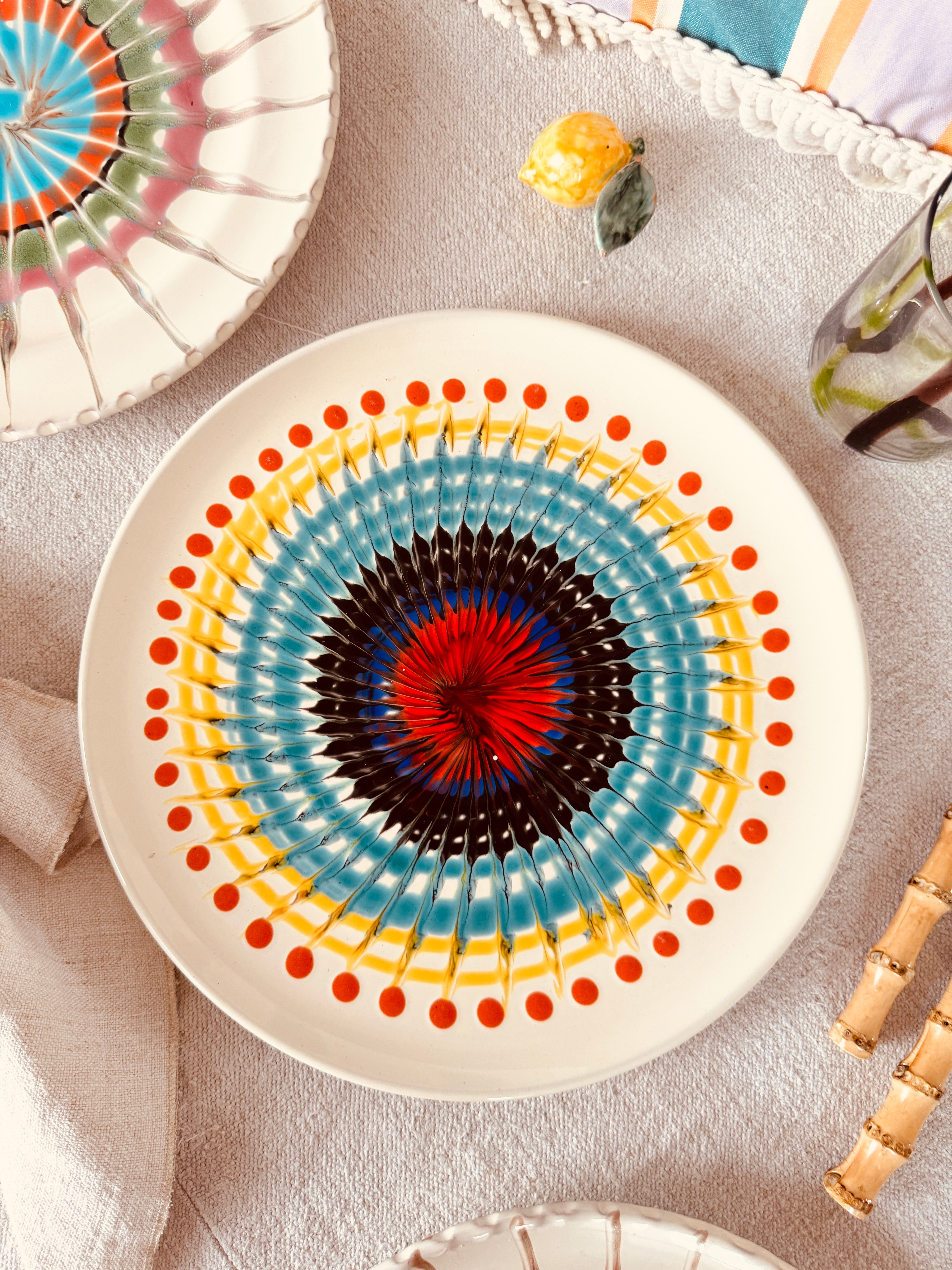 großer Teller 30cm "Unique Art Piece"