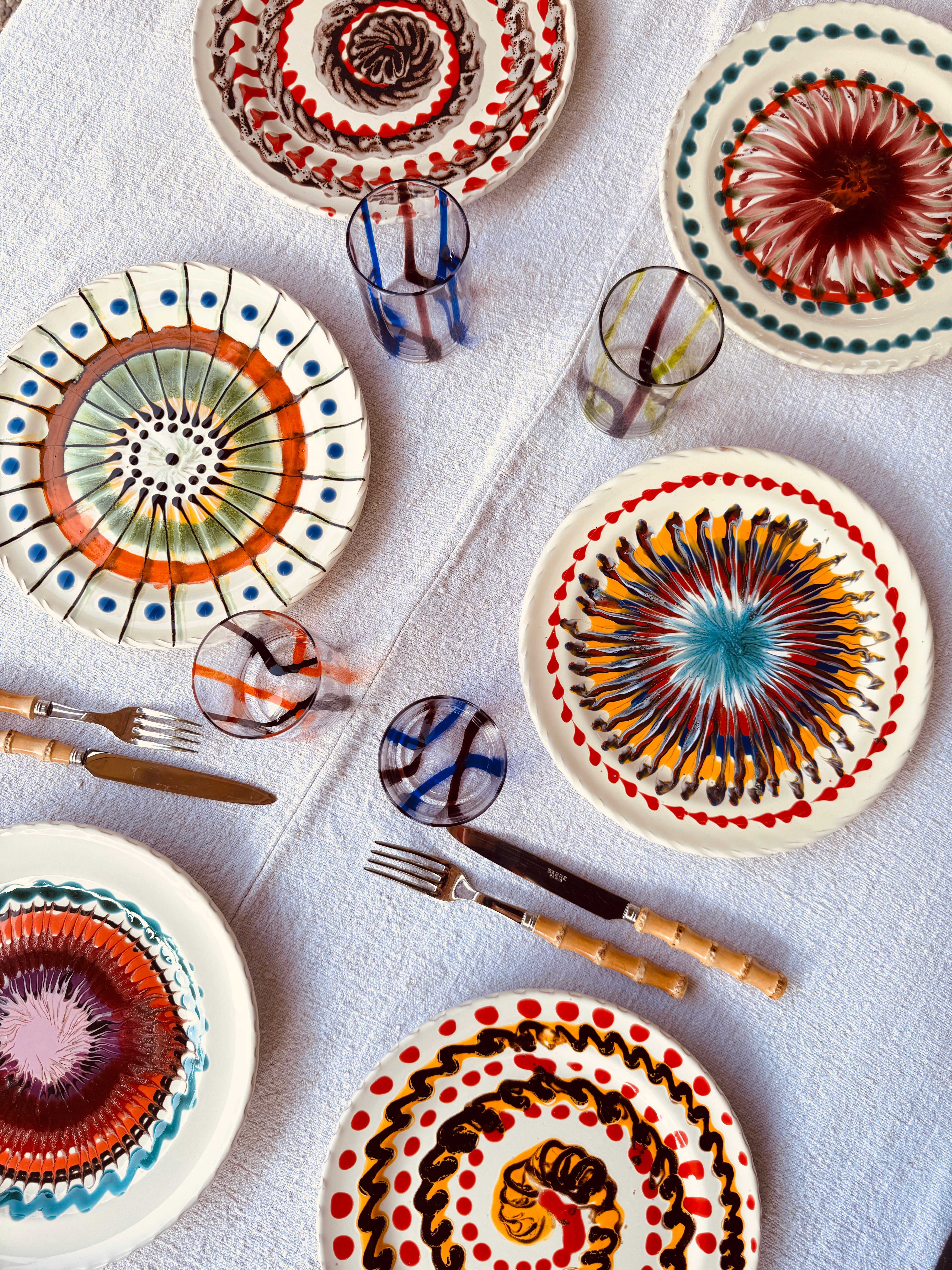 Handmade Italian Dinner Plates 27 cm | Set of 6