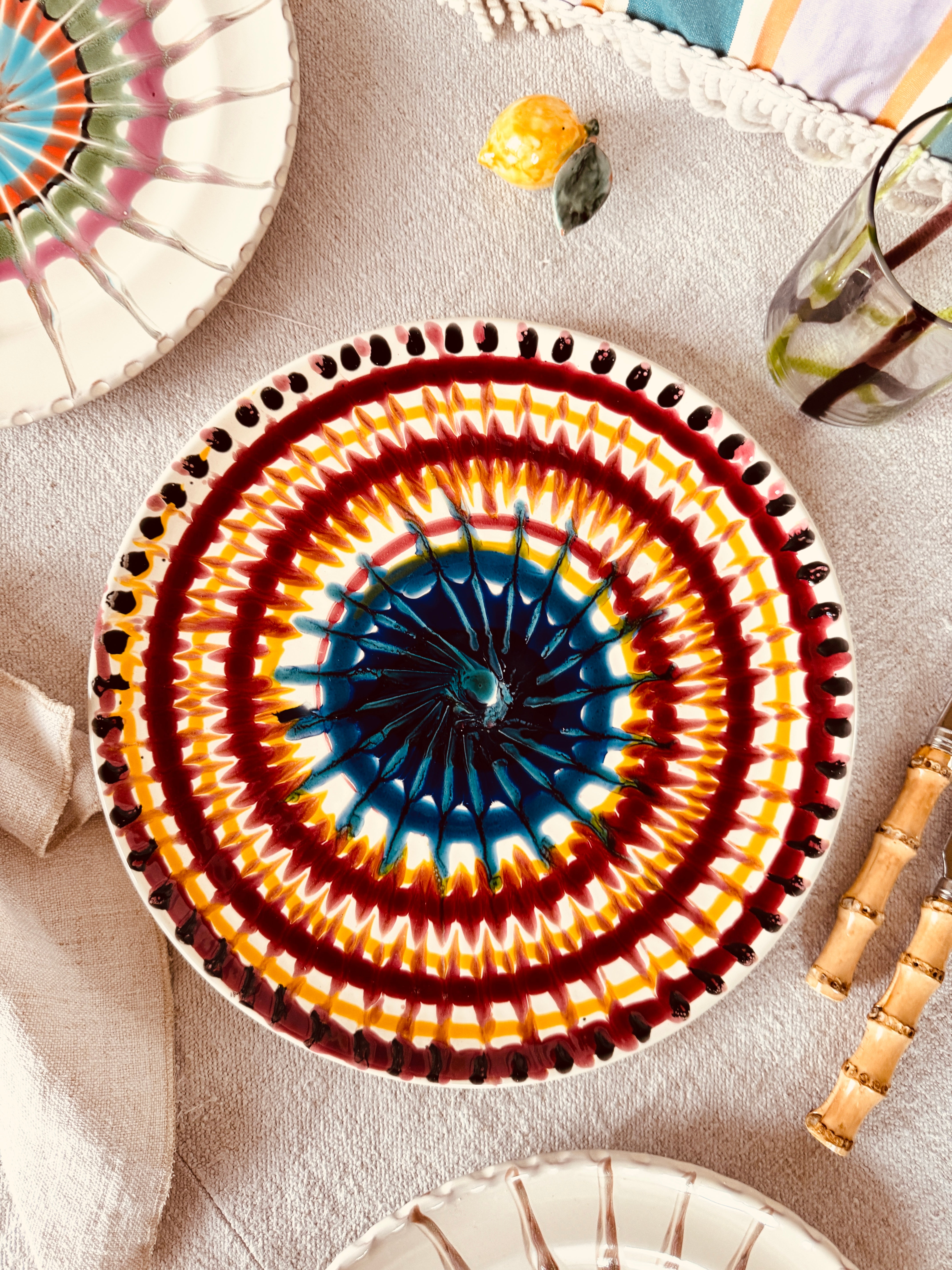 großer Teller 30cm "Unique Art Piece"