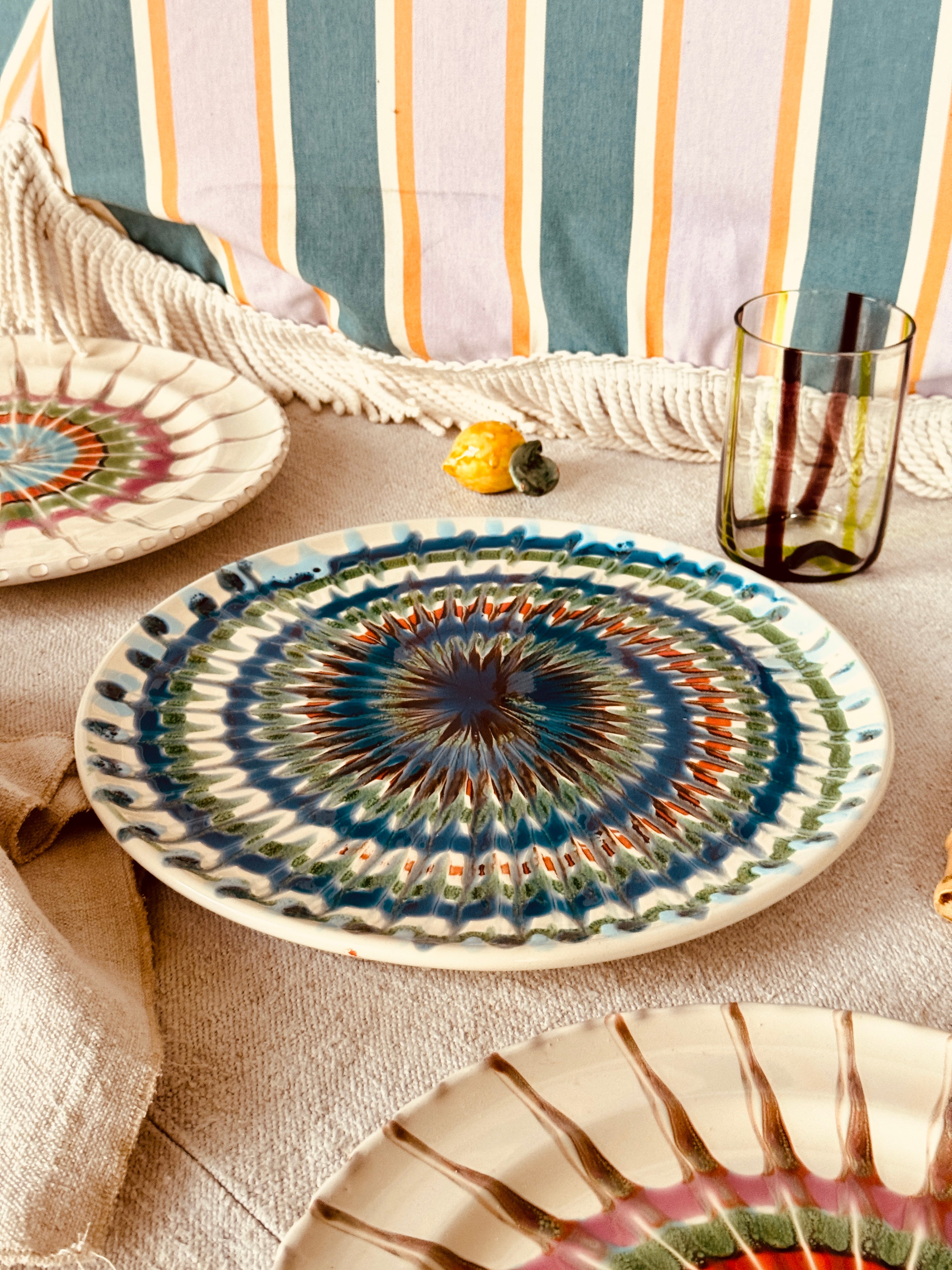 großer Teller 30cm "Unique Art Piece"