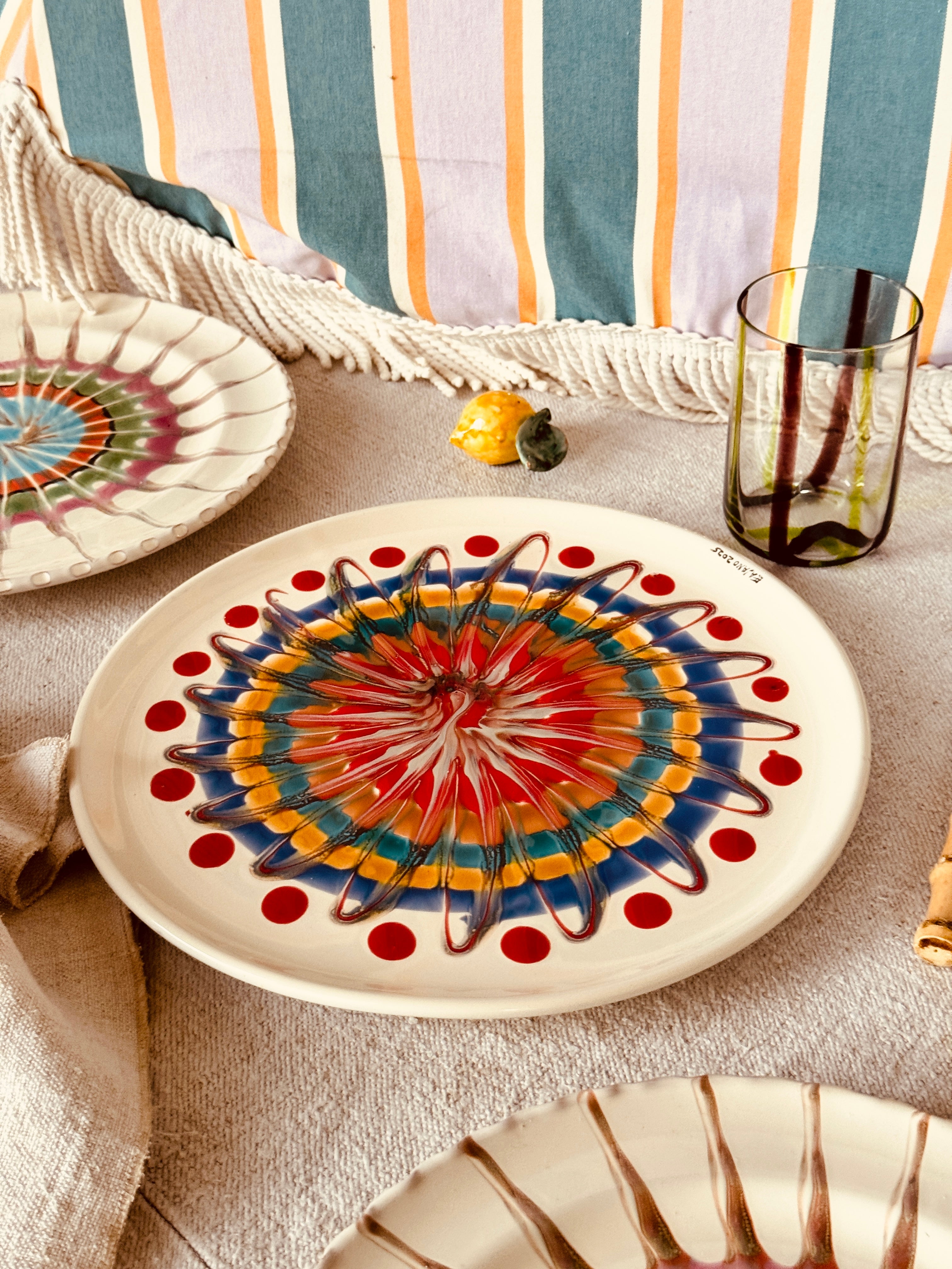 großer Teller 30cm "Unique Art Piece"