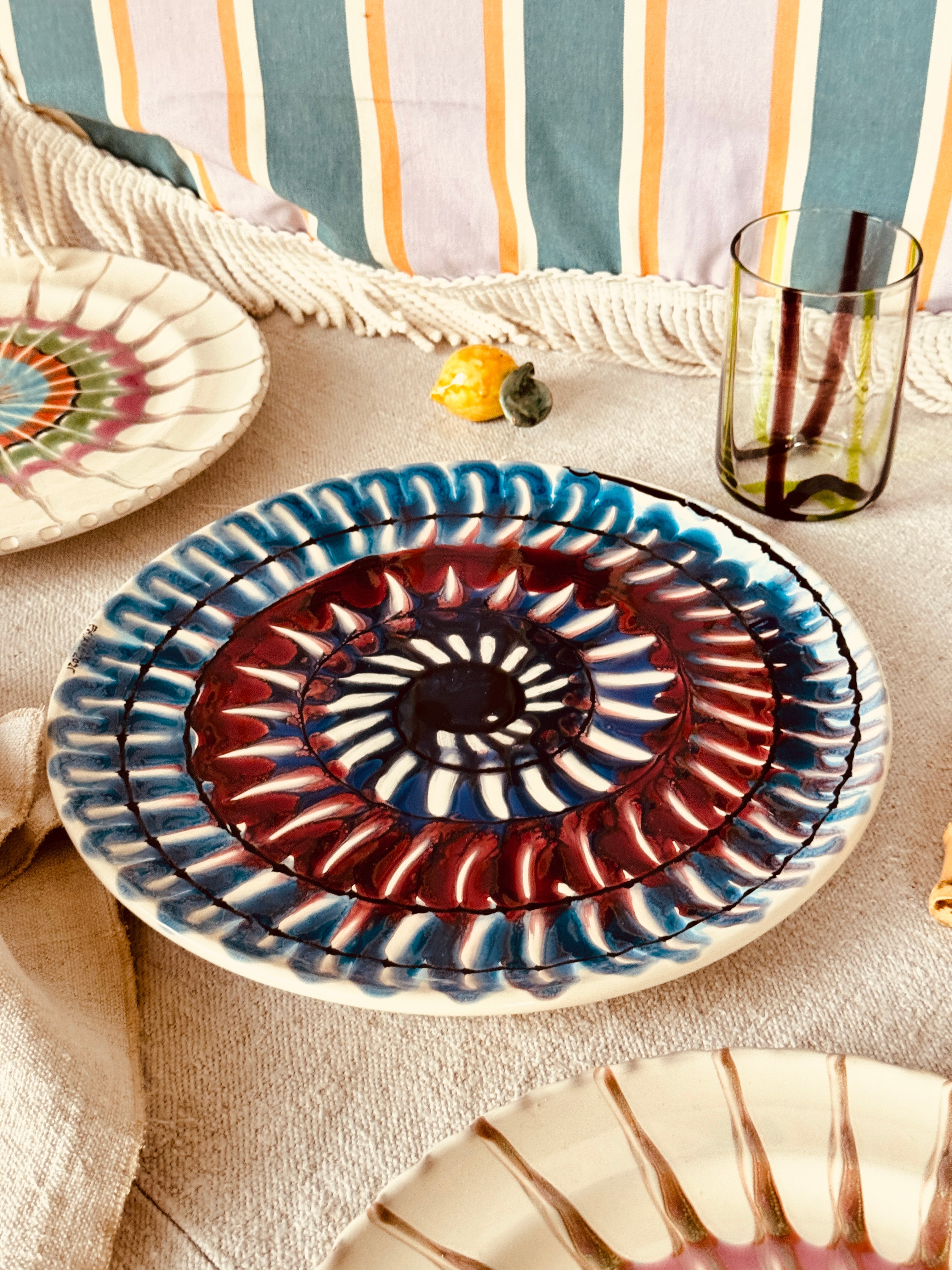 großer Teller 30cm "Unique Art Piece"