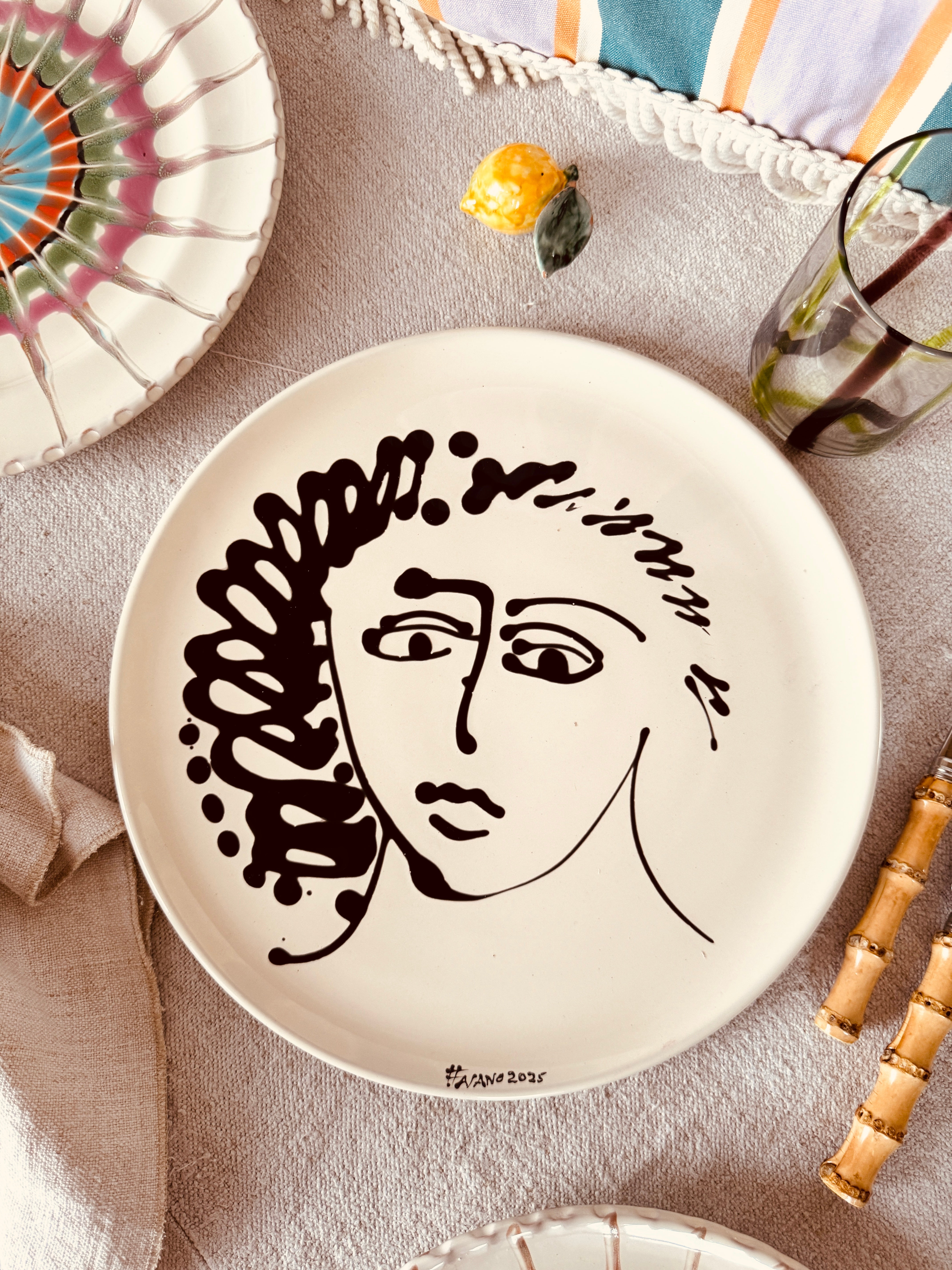 großer Teller 30cm "Unique Art Piece"