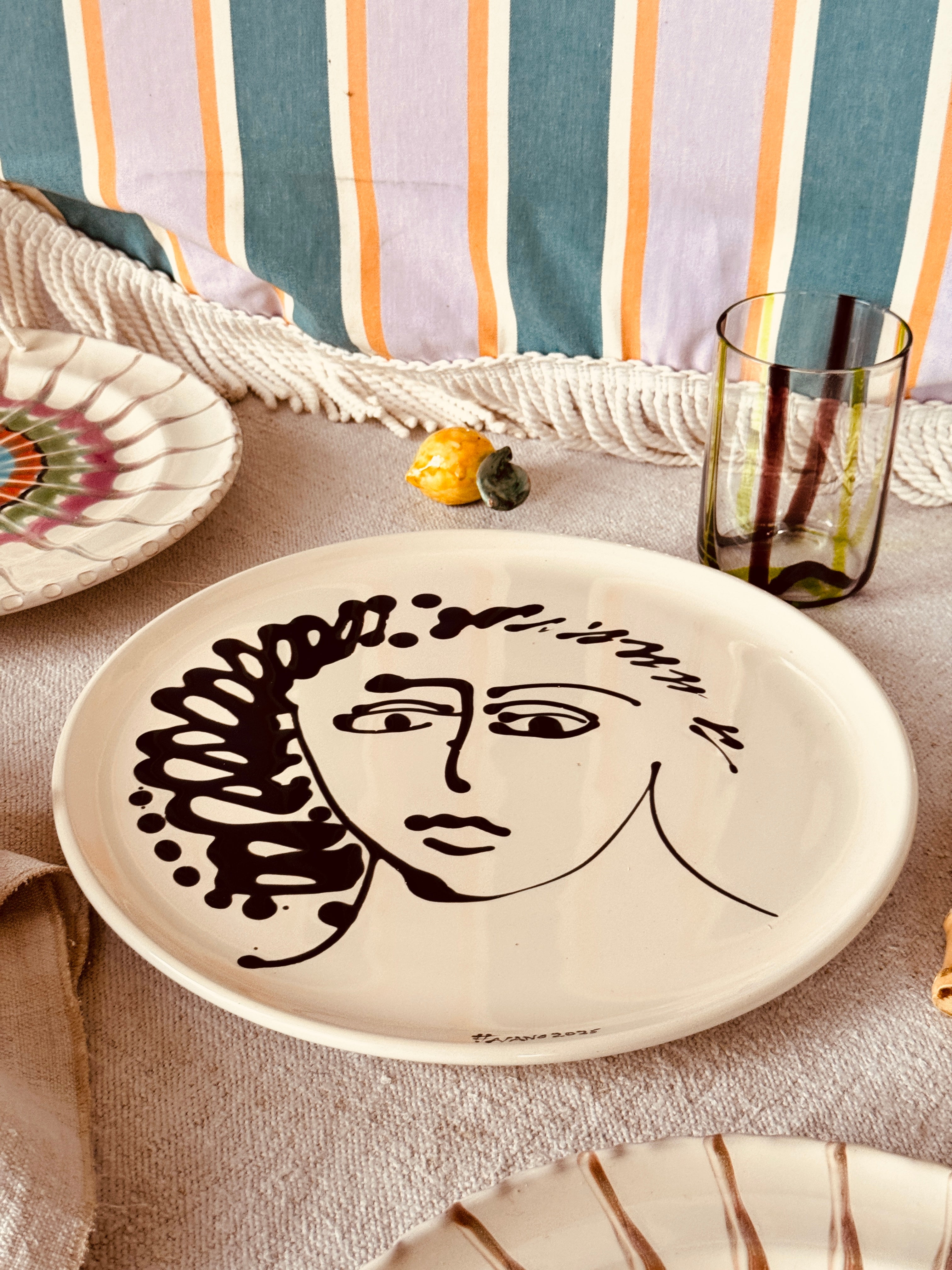 großer Teller 30cm "Unique Art Piece"